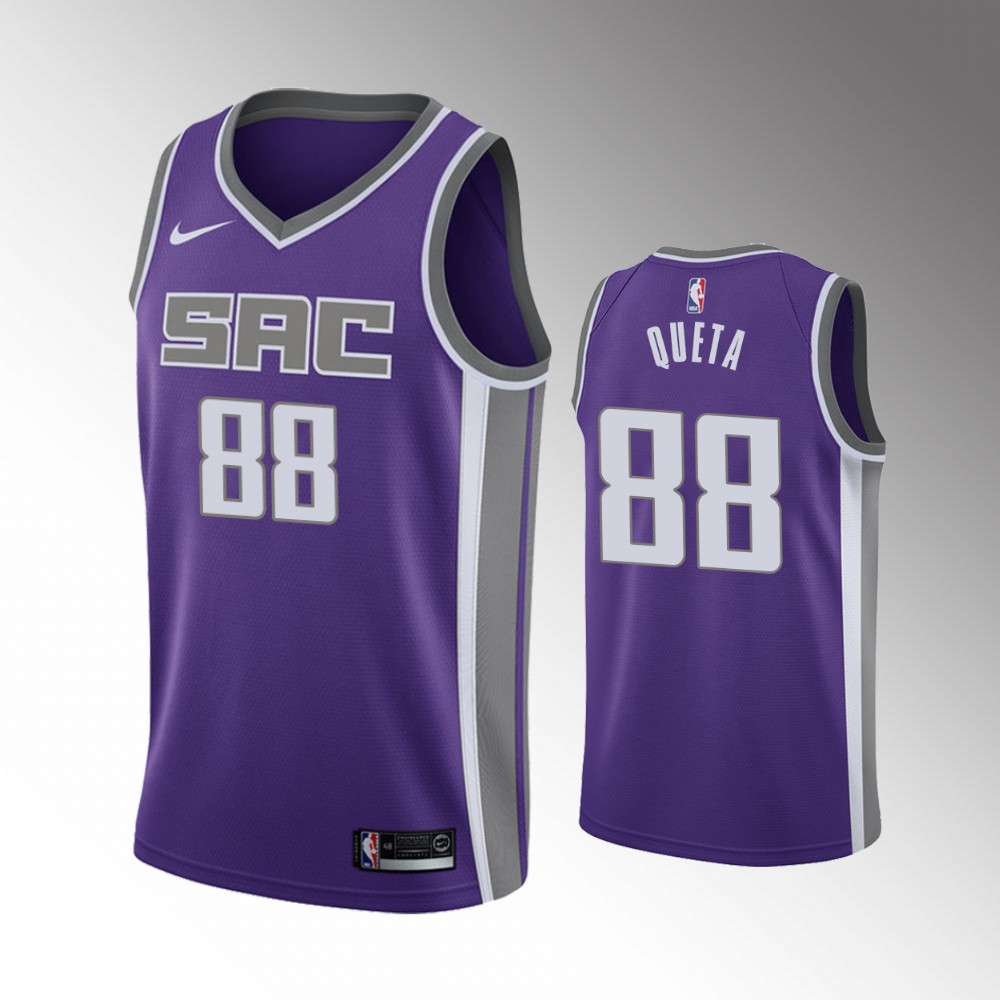 Neemias Queta Sacramento Kings 2021 Icon Edition Purple 2021 Nba Draft Jersey