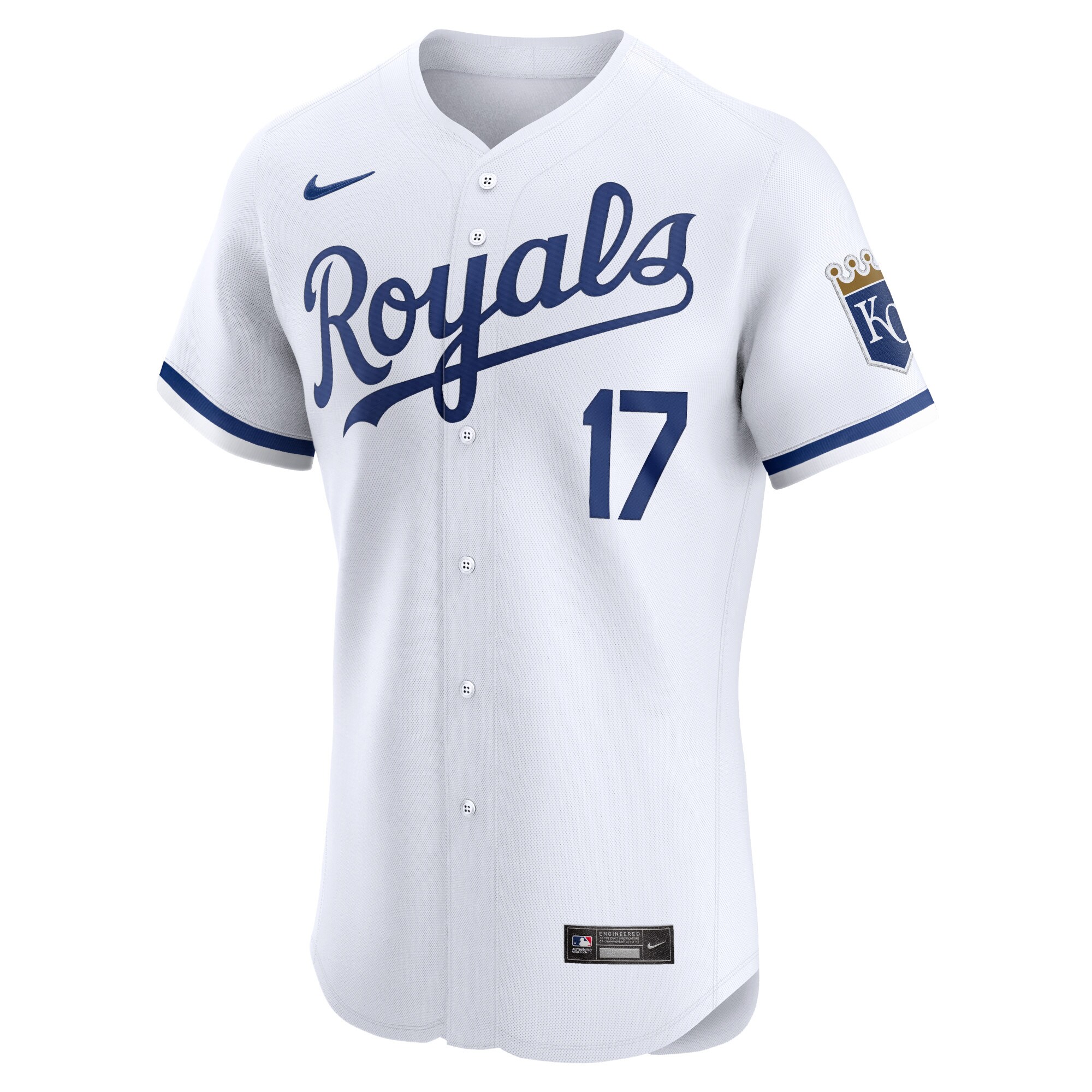 Alternative view of Nelson Velazquez Kansas City Royals Home Elite Player Jersey - White