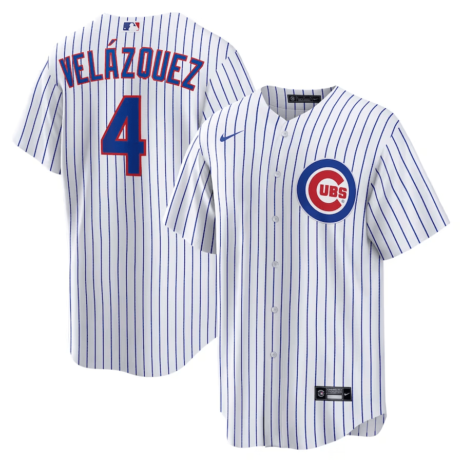 Nelson Velázquez 4 Chicago Cubs Home Men Jersey - White