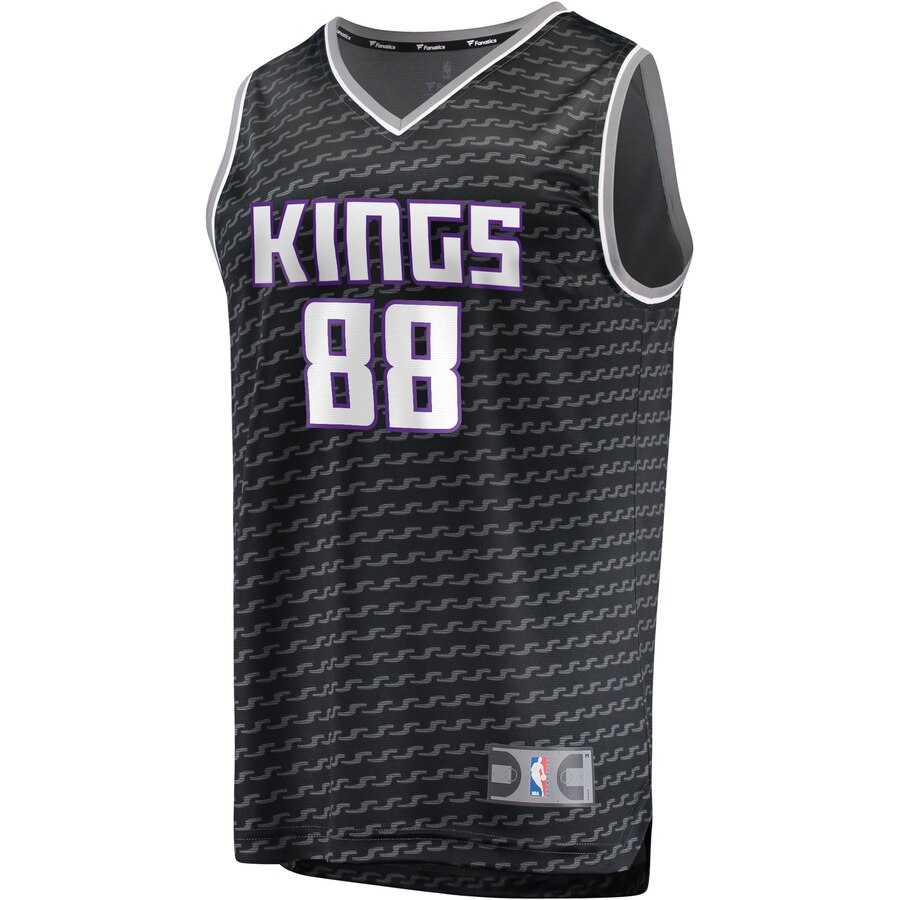 Alternative view of Nemanja Bjelica Sacramento Kings Fanatics Branded Fast Break Player Replica Jersey - Statement Edition - Black
