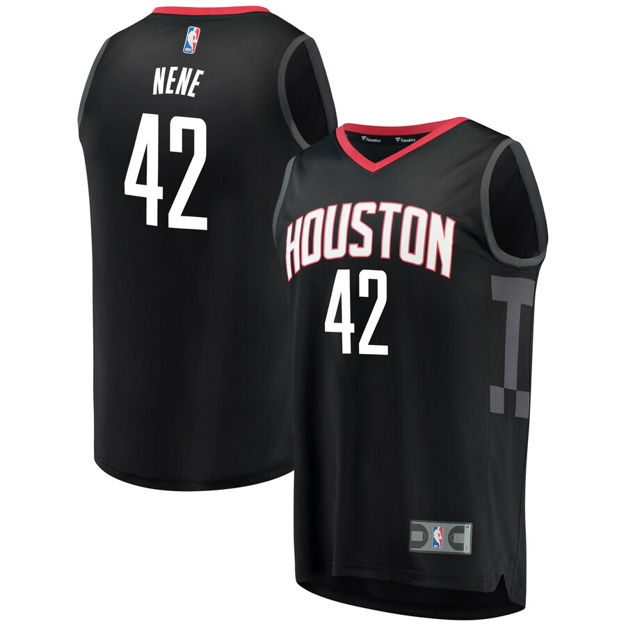 Nene Houston Rockets Fanatics Branded Fast Break Replica Player Jersey Black - Statement Edition