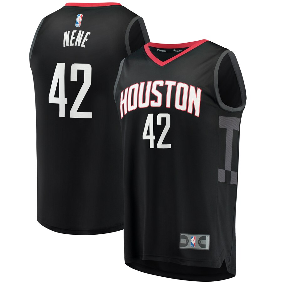 Nene Houston Rockets Fanatics Branded Youth Fast Break Player Jersey - Statement Edition - Black