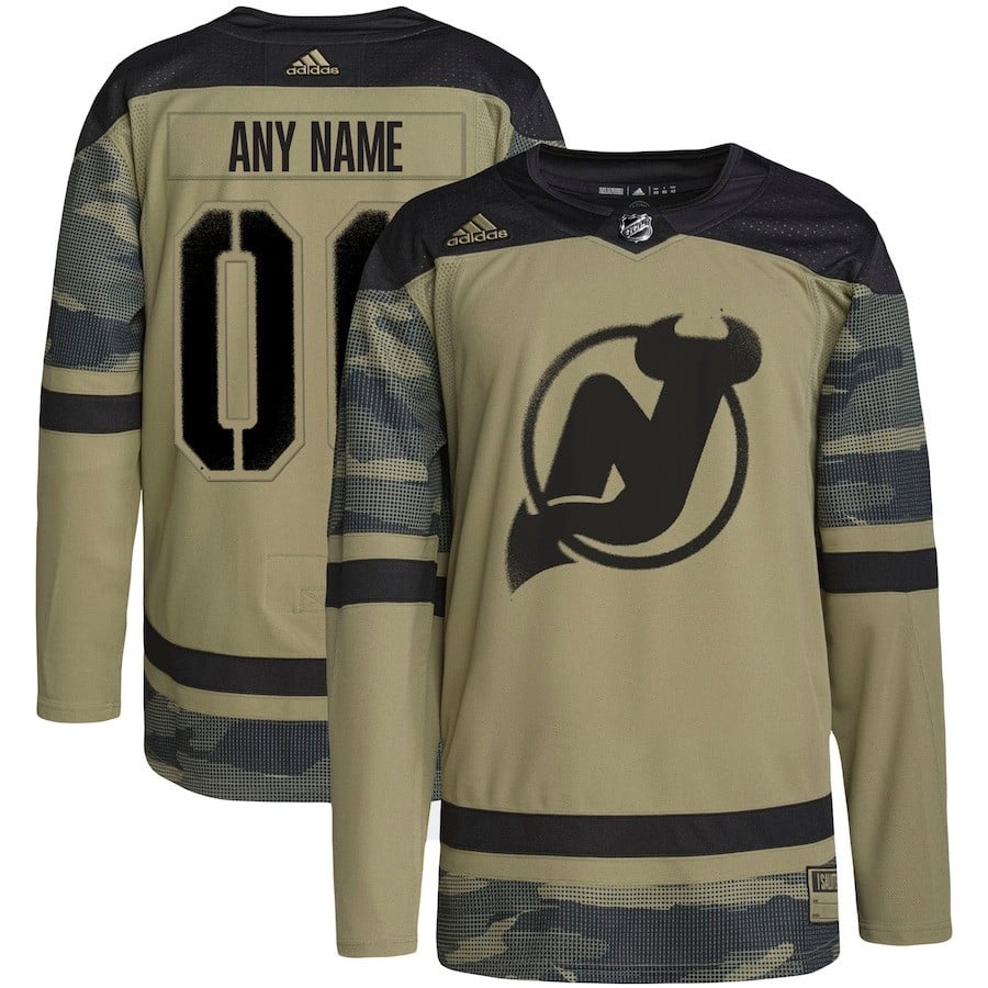 New Jersey Devils Military Appreciation Team Custom Practice Jersey - Camo - JS485 