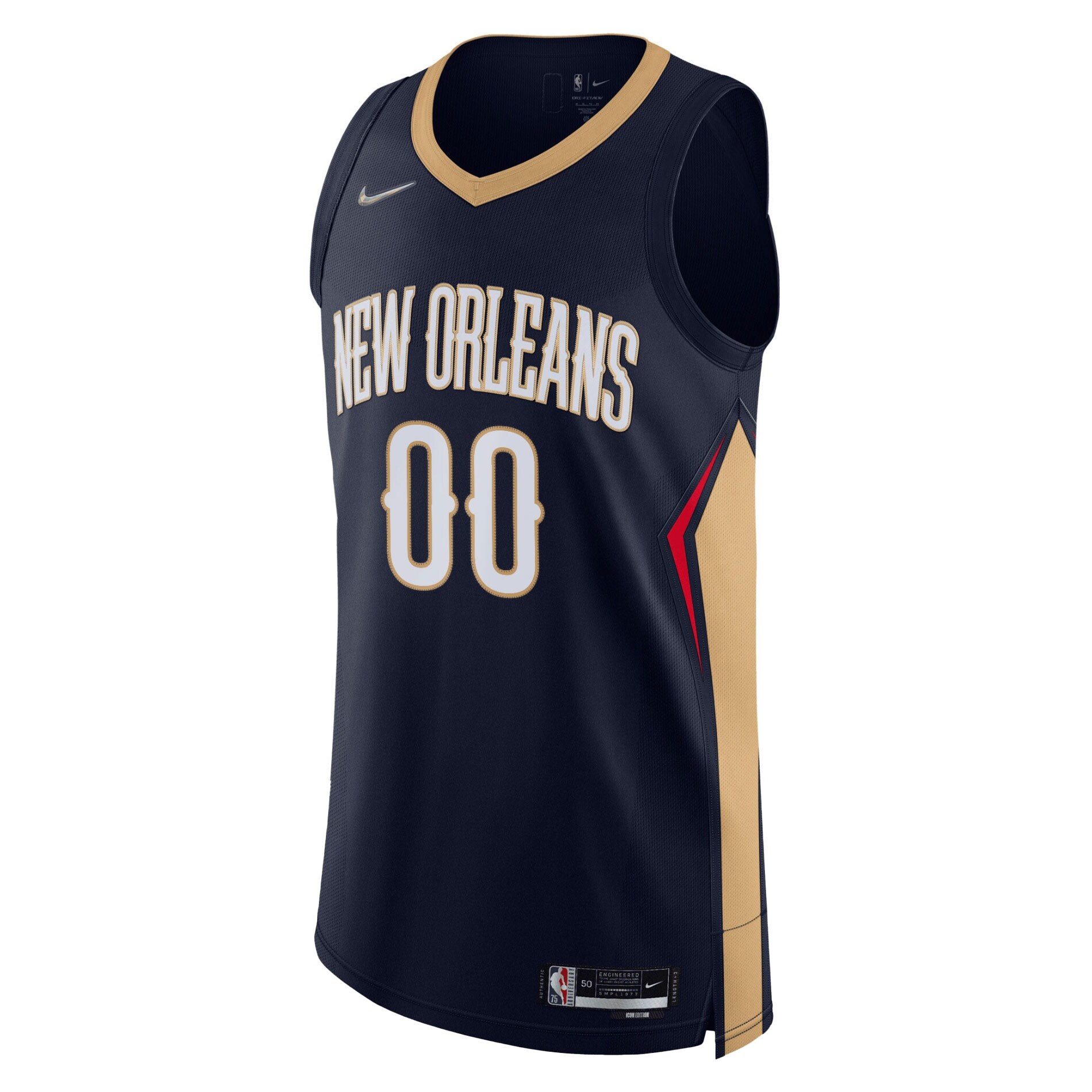 Alternative view of New Orleans Pelicans 2021/22 Diamond Authentic Custom Jersey - Icon Edition - Navy