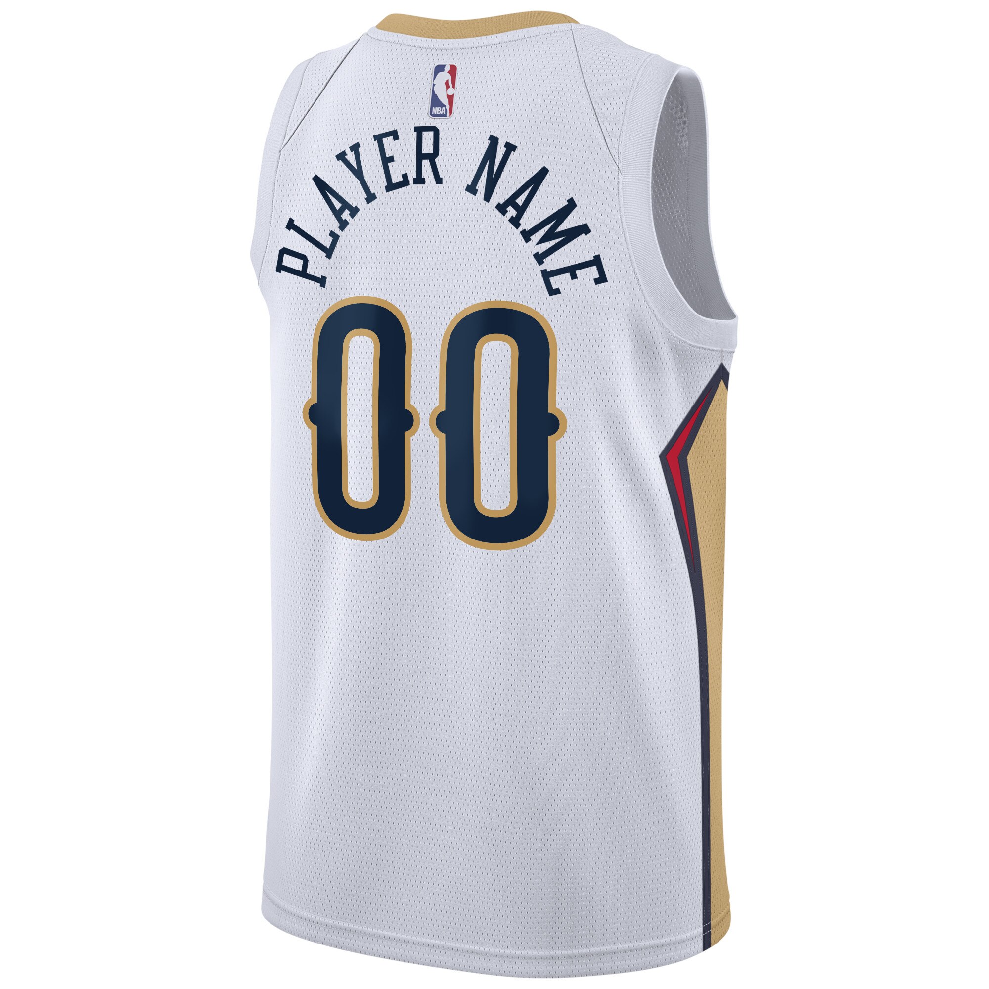 Alternative view of New Orleans Pelicans Association Swingman Jersey - Custom - Mens - JS183 