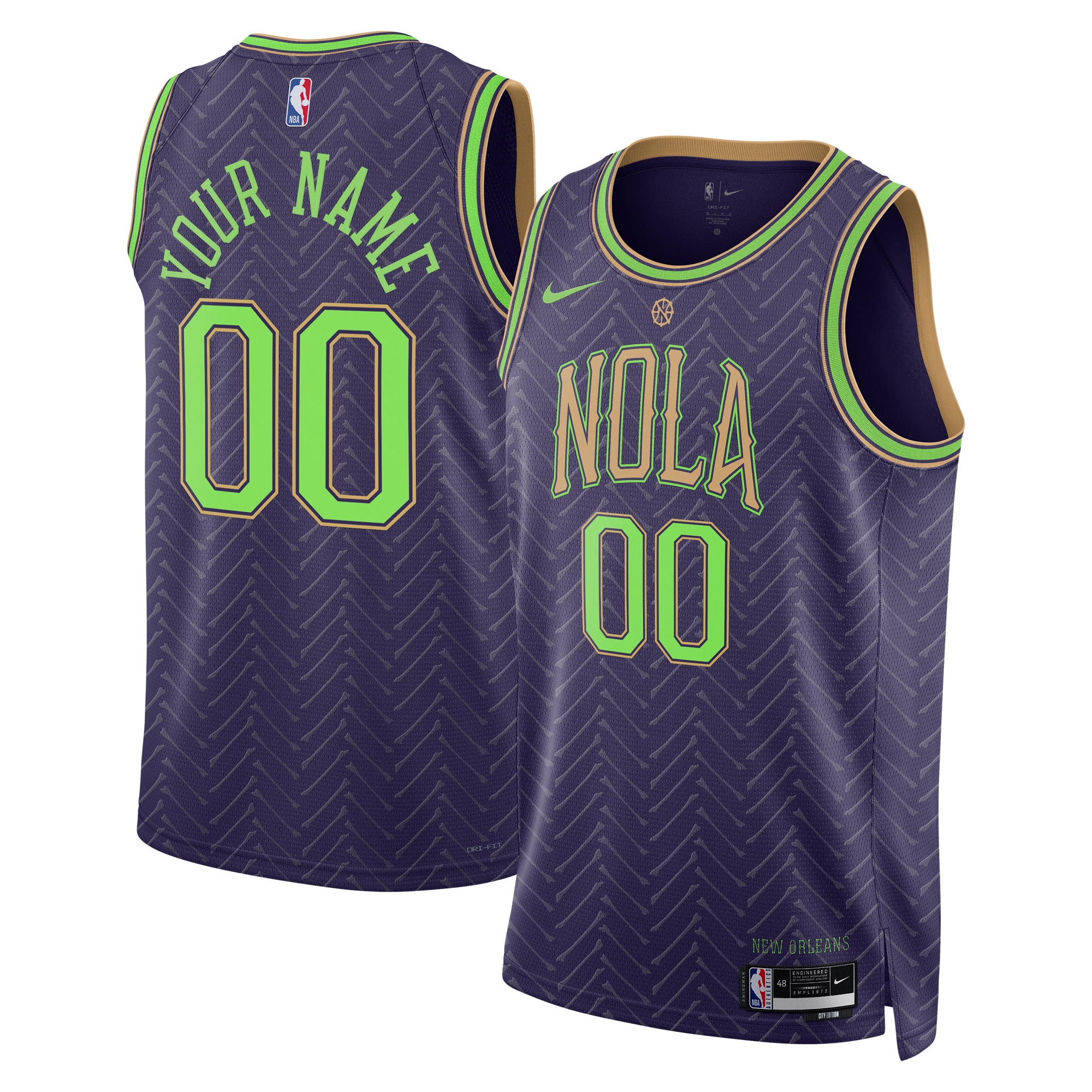New Orleans Pelicans City Edition Swingman Jersey 2024 - Custom - Unisex - JS263 