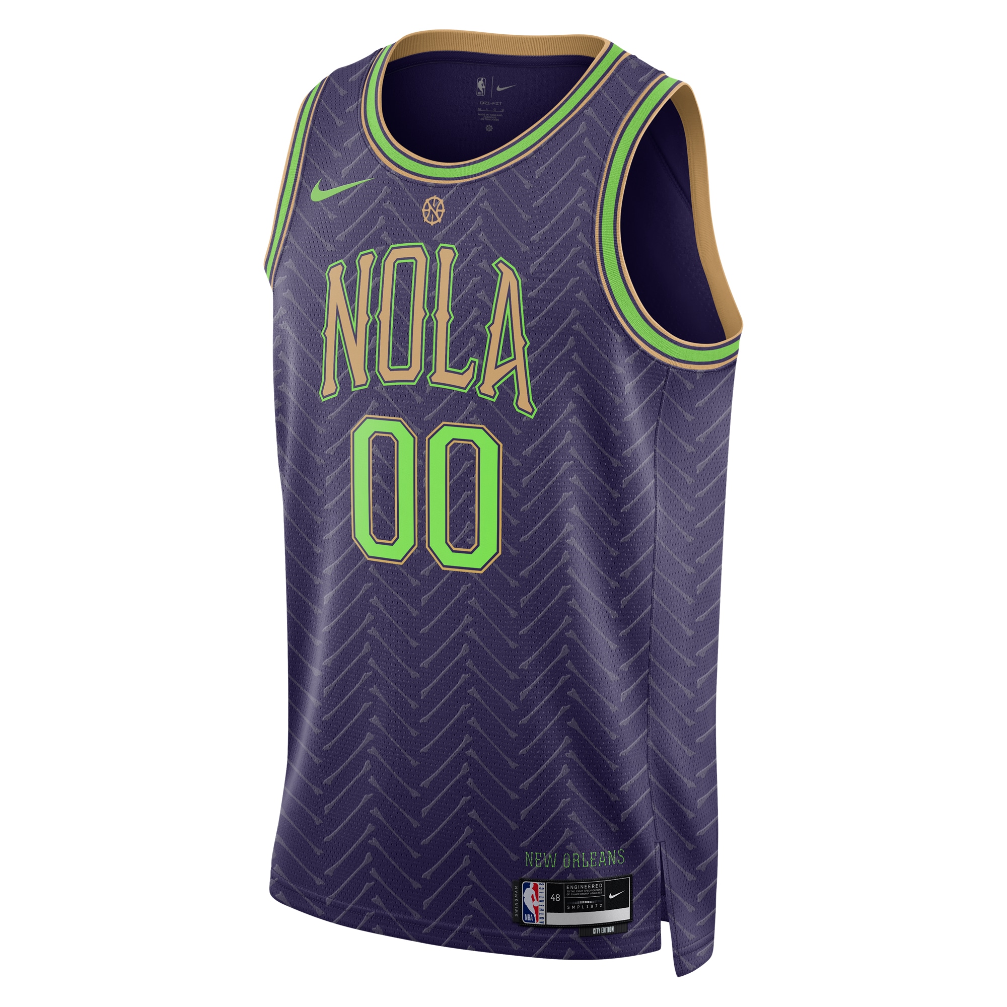 Alternative view of New Orleans Pelicans City Edition Swingman Jersey 2024 - Custom - Unisex - JS263 