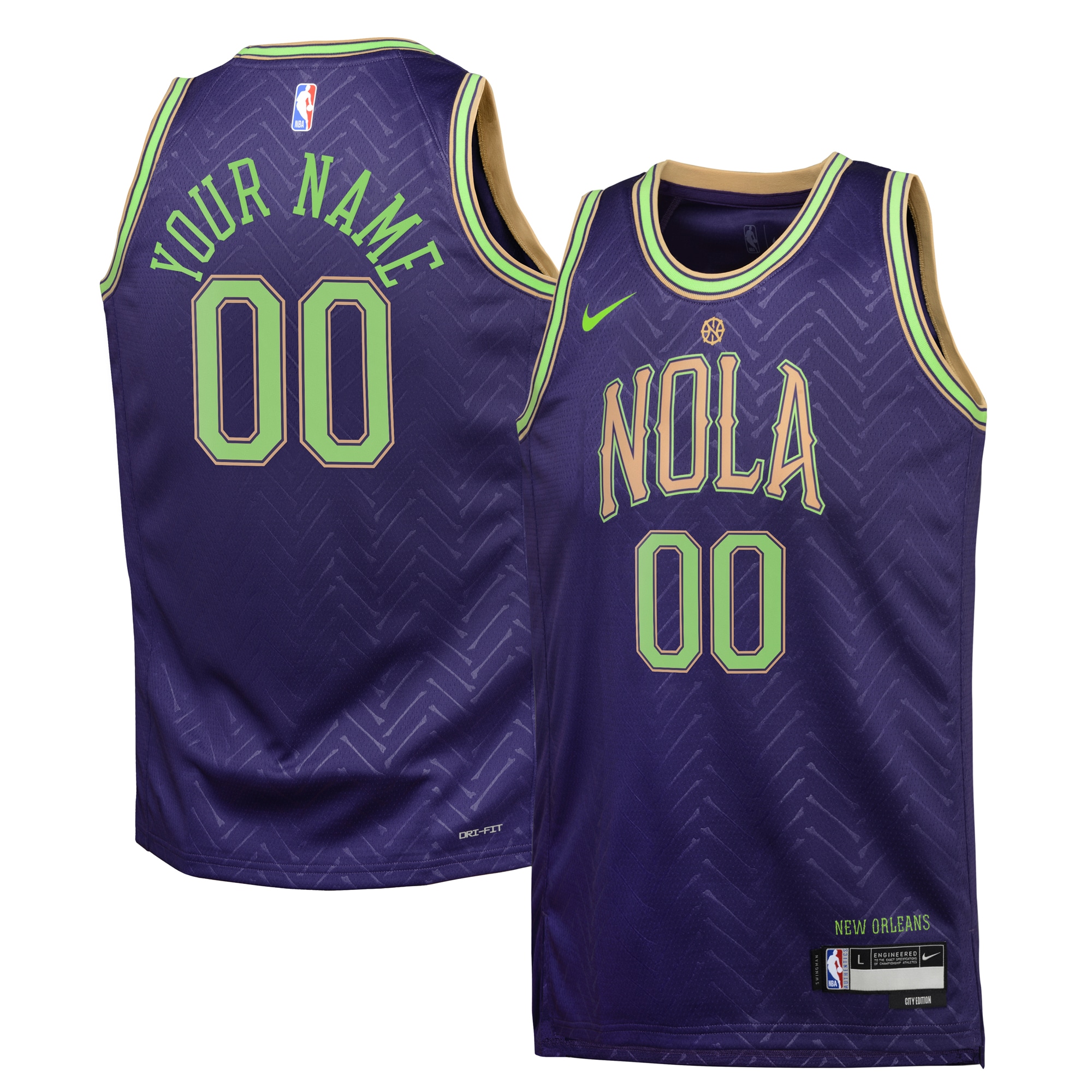 New Orleans Pelicans City Edition Swingman Jersey 2024 - Custom - Youth - JS226 