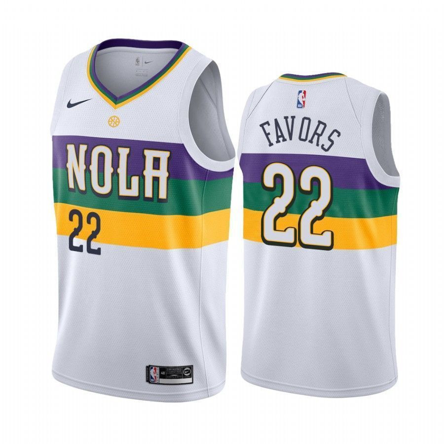 New Orleans Pelicans Derrick Favors 22 City Men's Jersey - JS915 
