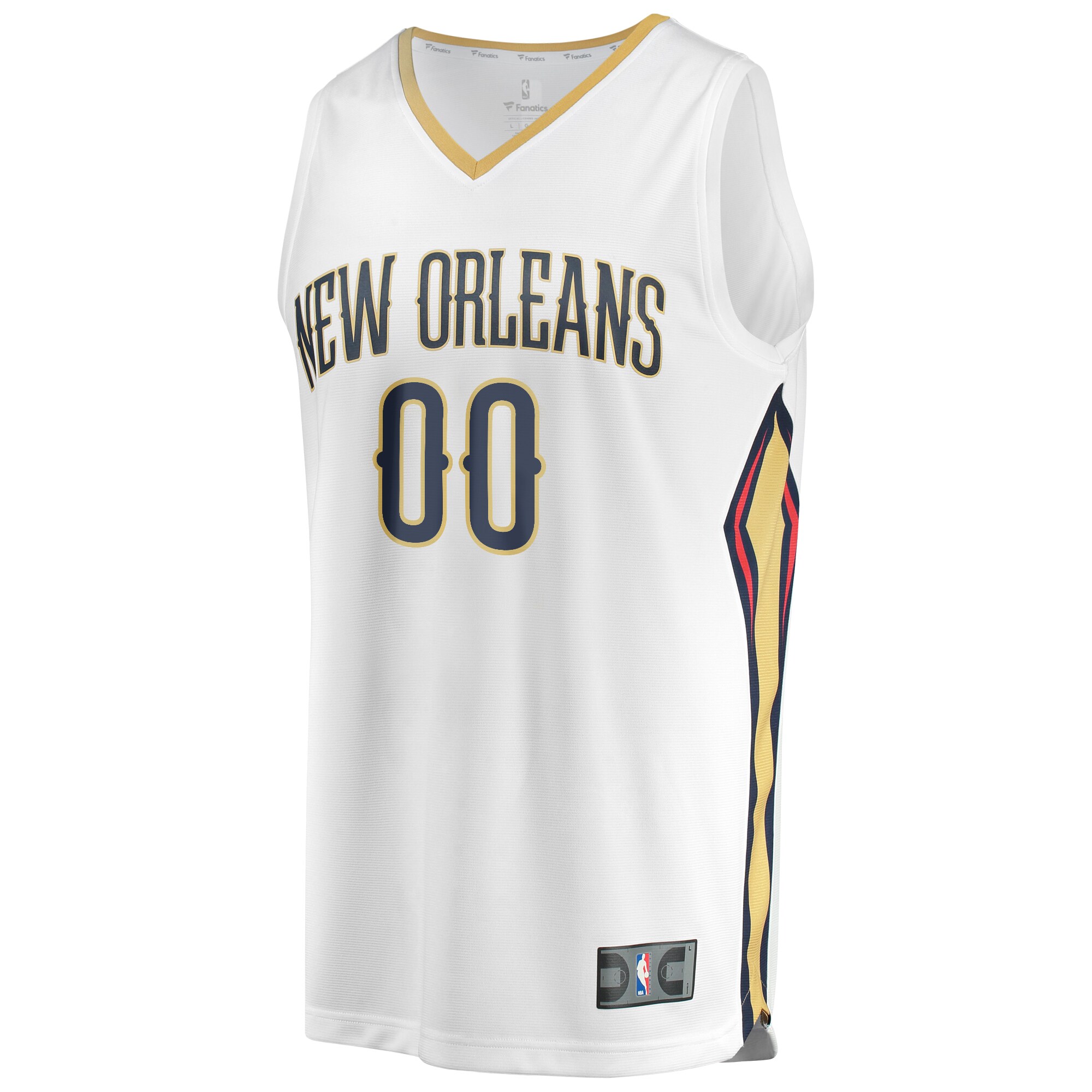 Alternative view of New Orleans Pelicans Fanatics Unisex Custom Fast Break Jersey - Association Edition - White