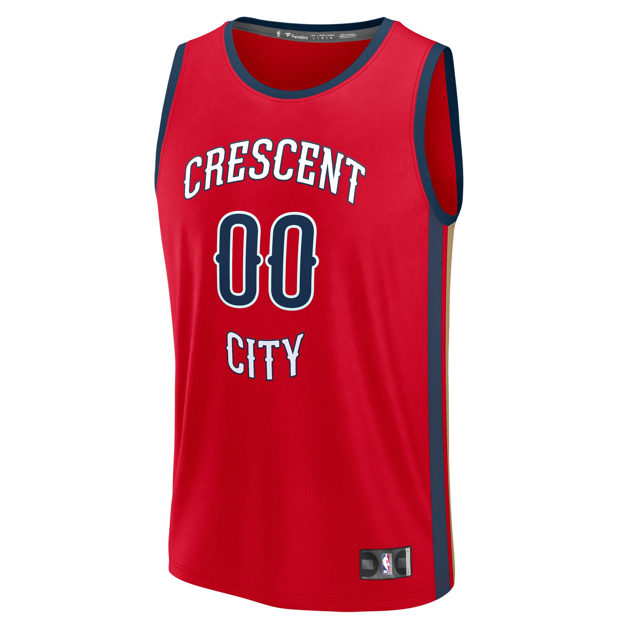 Alternative view of New Orleans Pelicans Fanatics Youth Custom Fast Break Jersey - Red - Statement Edition