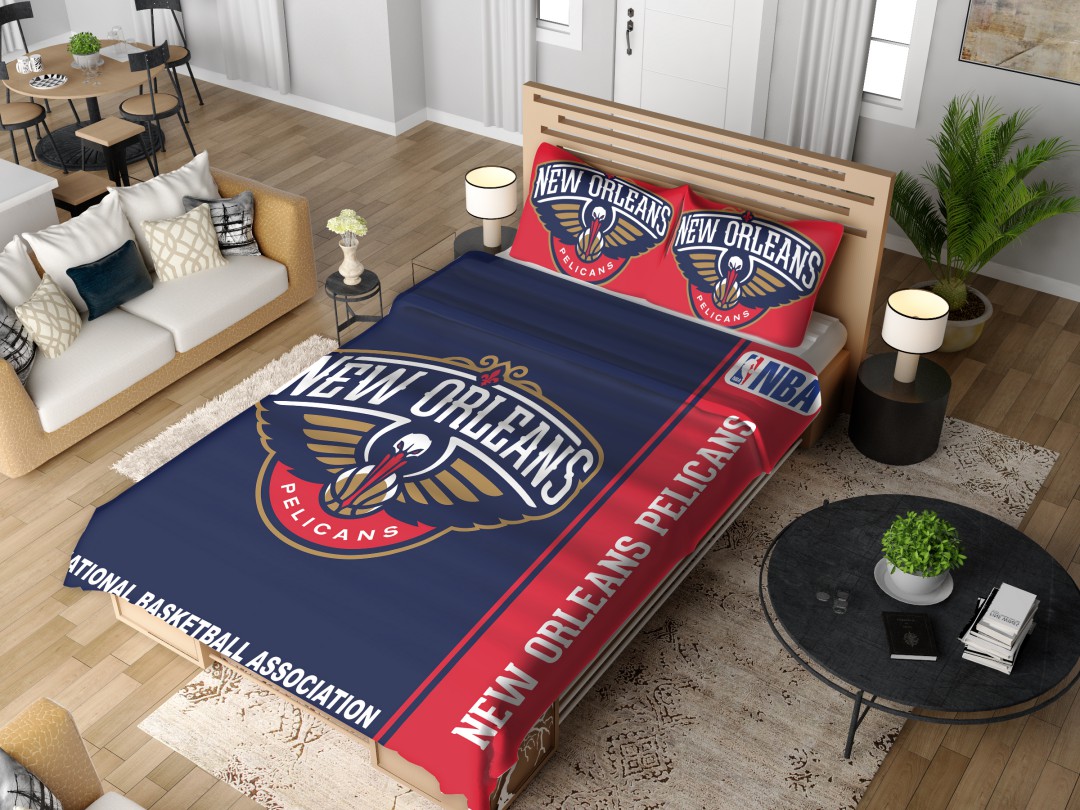 Alternative view of New Orleans Pelicans NBA Basketball Bedding Set - Custom Bedding Set