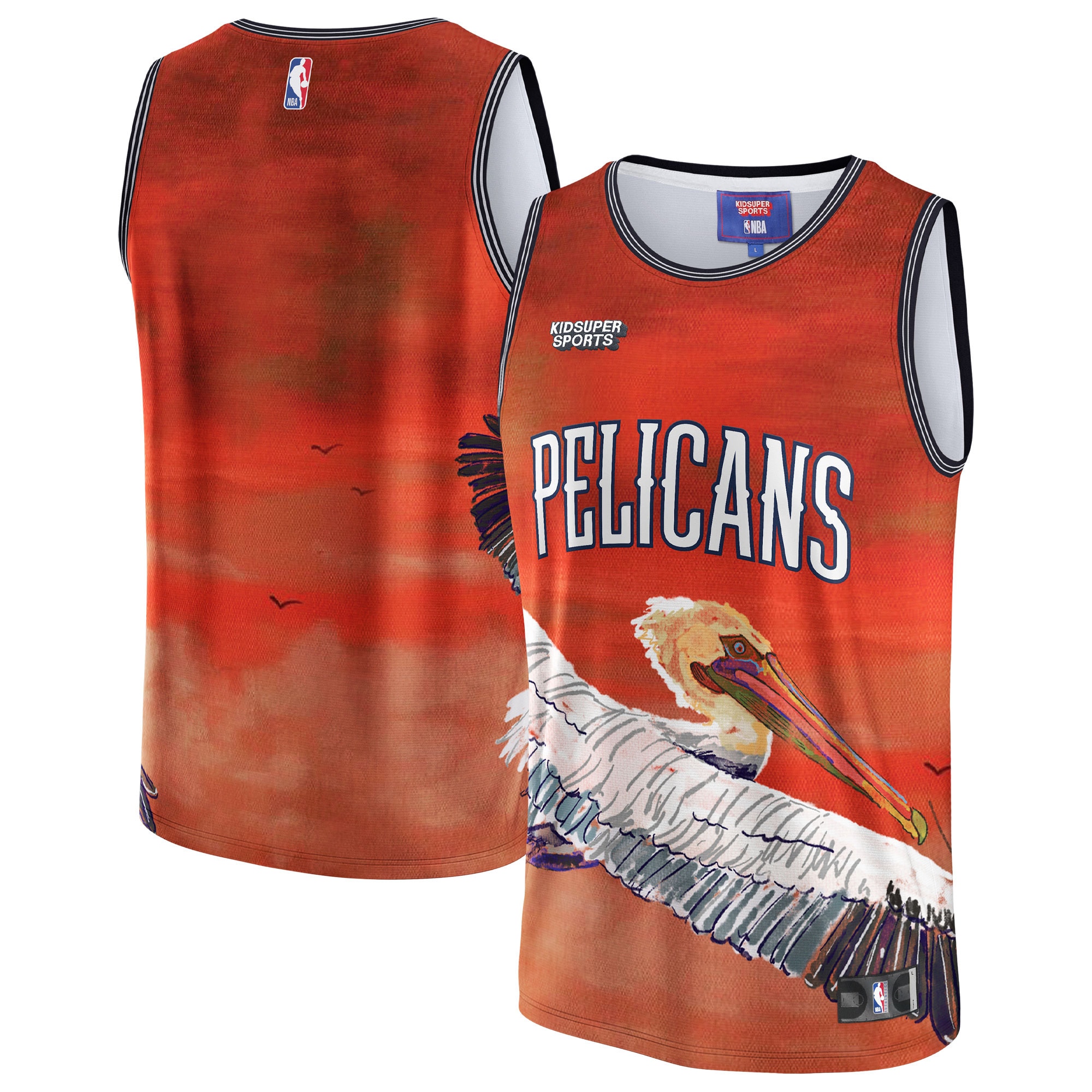 New Orleans Pelicans Nba & Kidsuper Studios By Fanatics Unisex Hometown Jersey - Red
