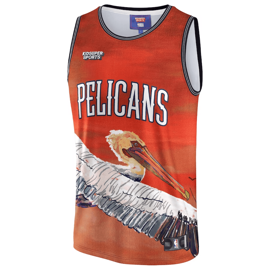 Alternative view of New Orleans Pelicans NBA & KidSuper Studios Unisex Hometown Jersey - Red - JS786 