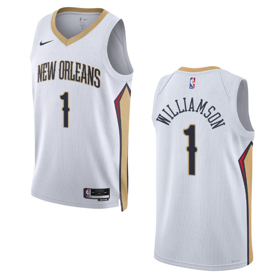 New Orleans Pelicans Zion Williamson 2022-23 Association Edition White Swingman Jersey