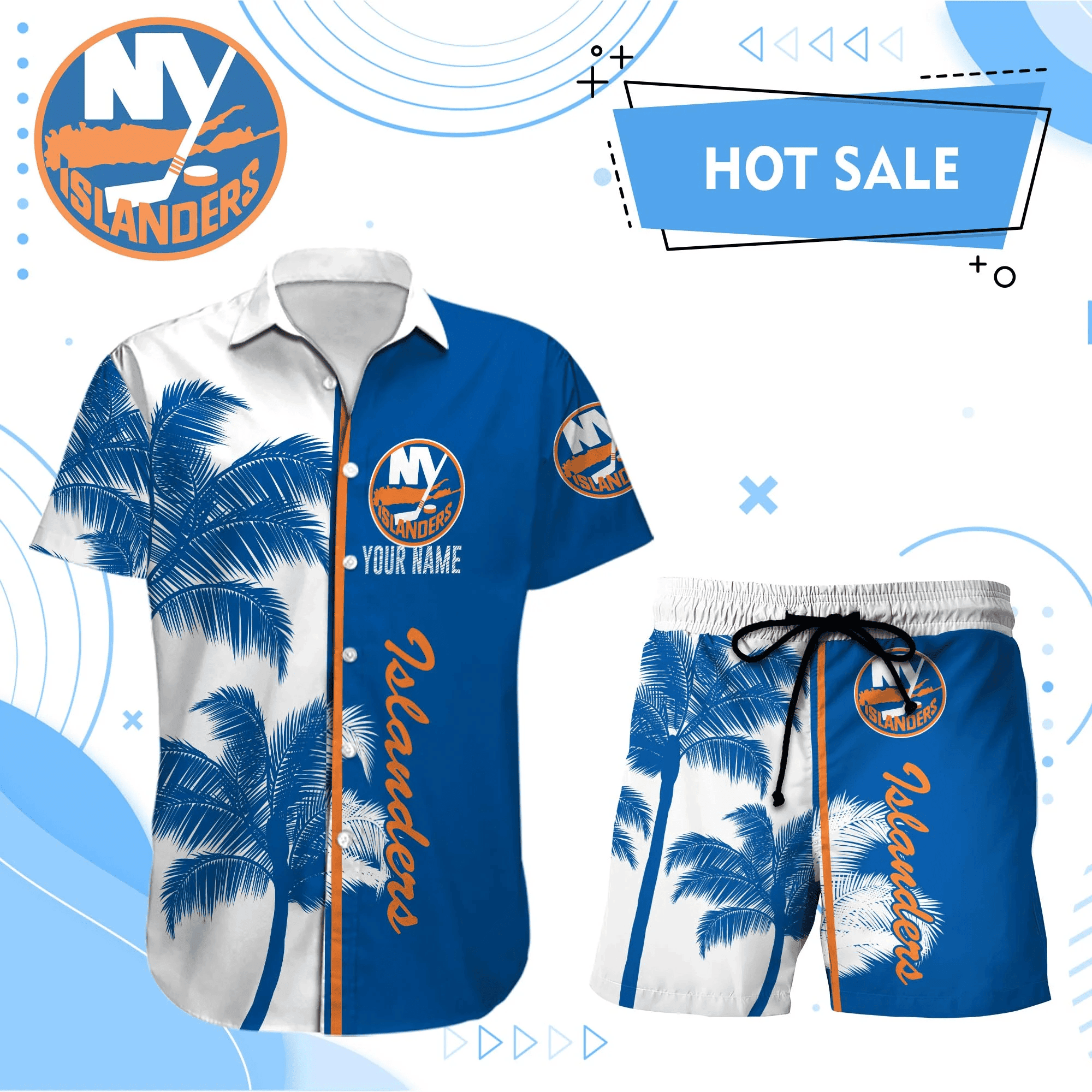 New York Islanders Hawaiian Shirt And Set - Customized - JS313 