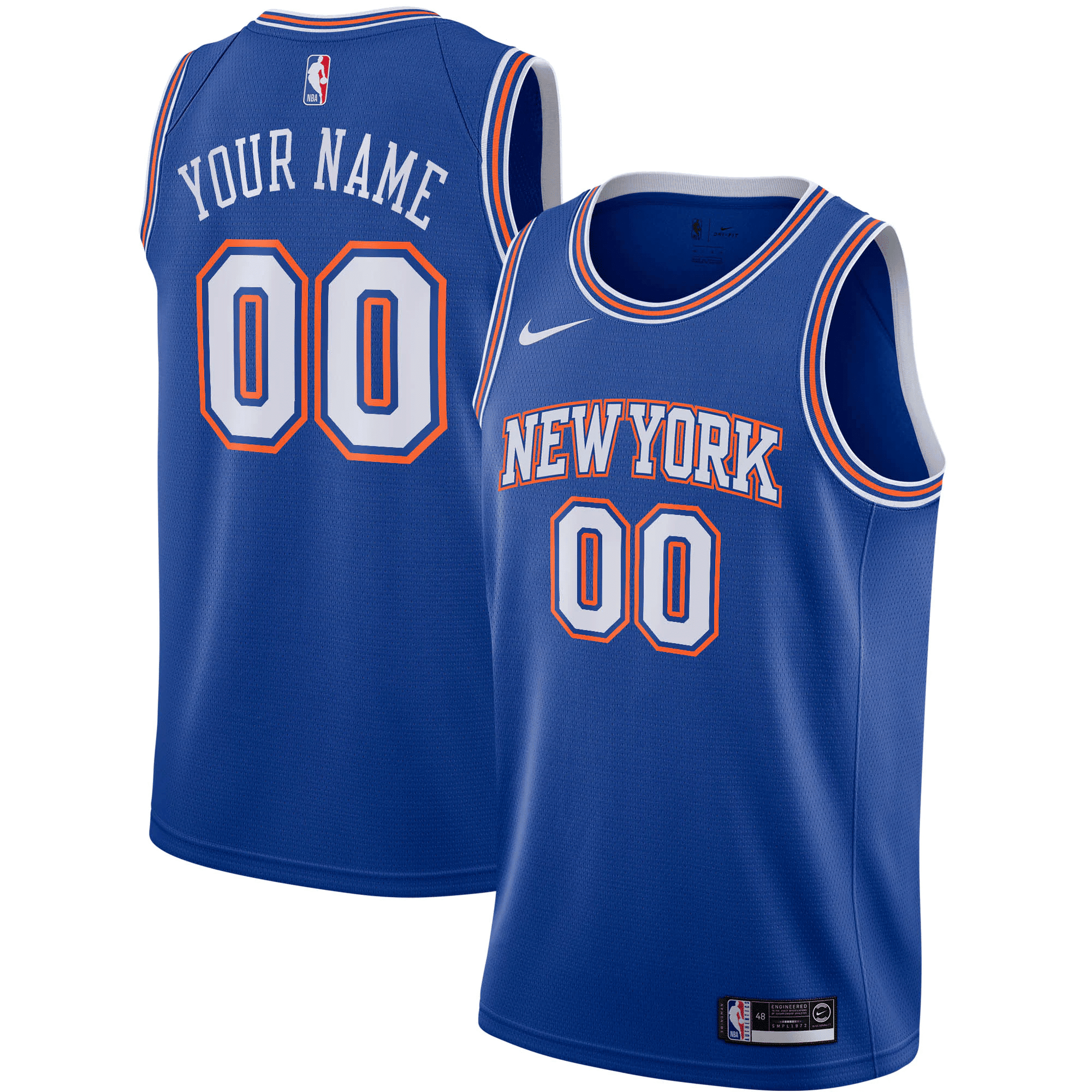 New York Knicks 2019/20 Custom Swingman Jersey Blue - Statement Edition Jersey - JS602 