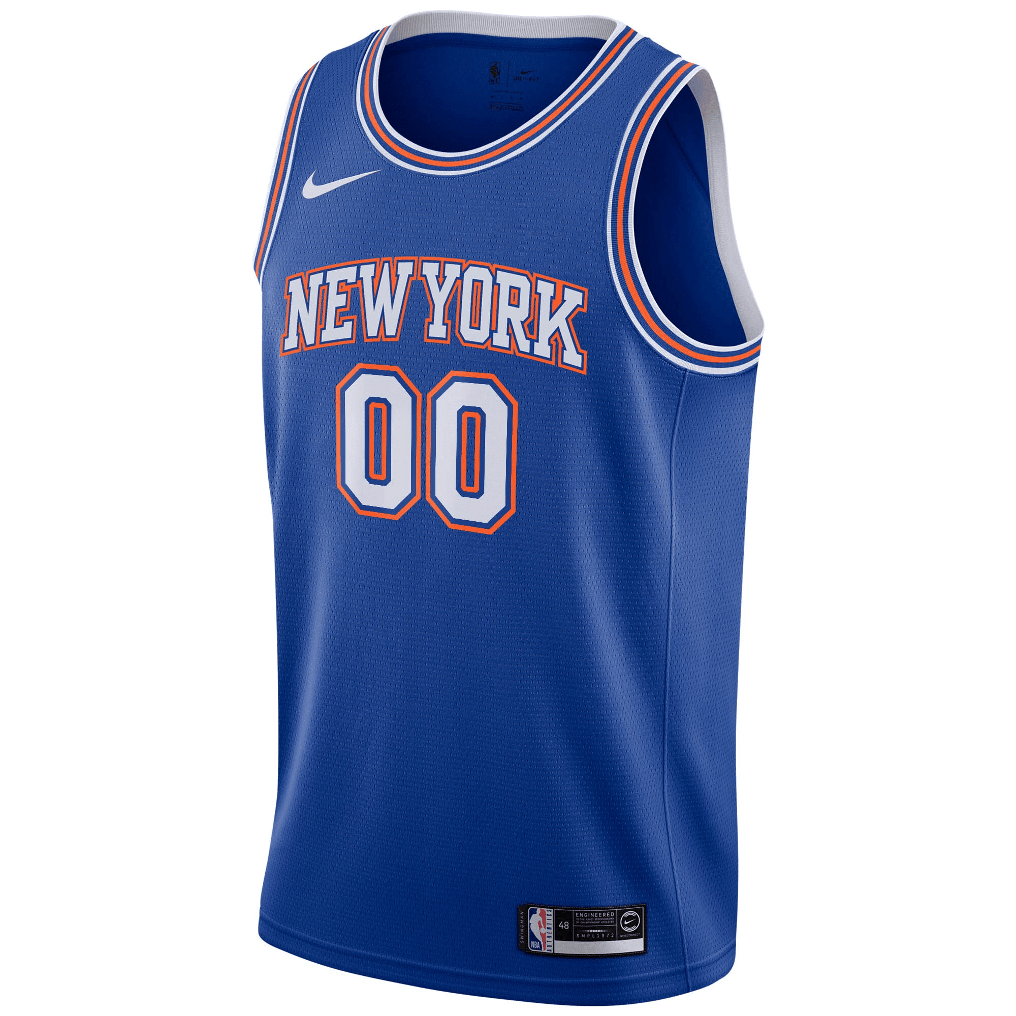 Alternative view of New York Knicks 2019/20 Custom Swingman Jersey Blue - Statement Edition Jersey - JS602 