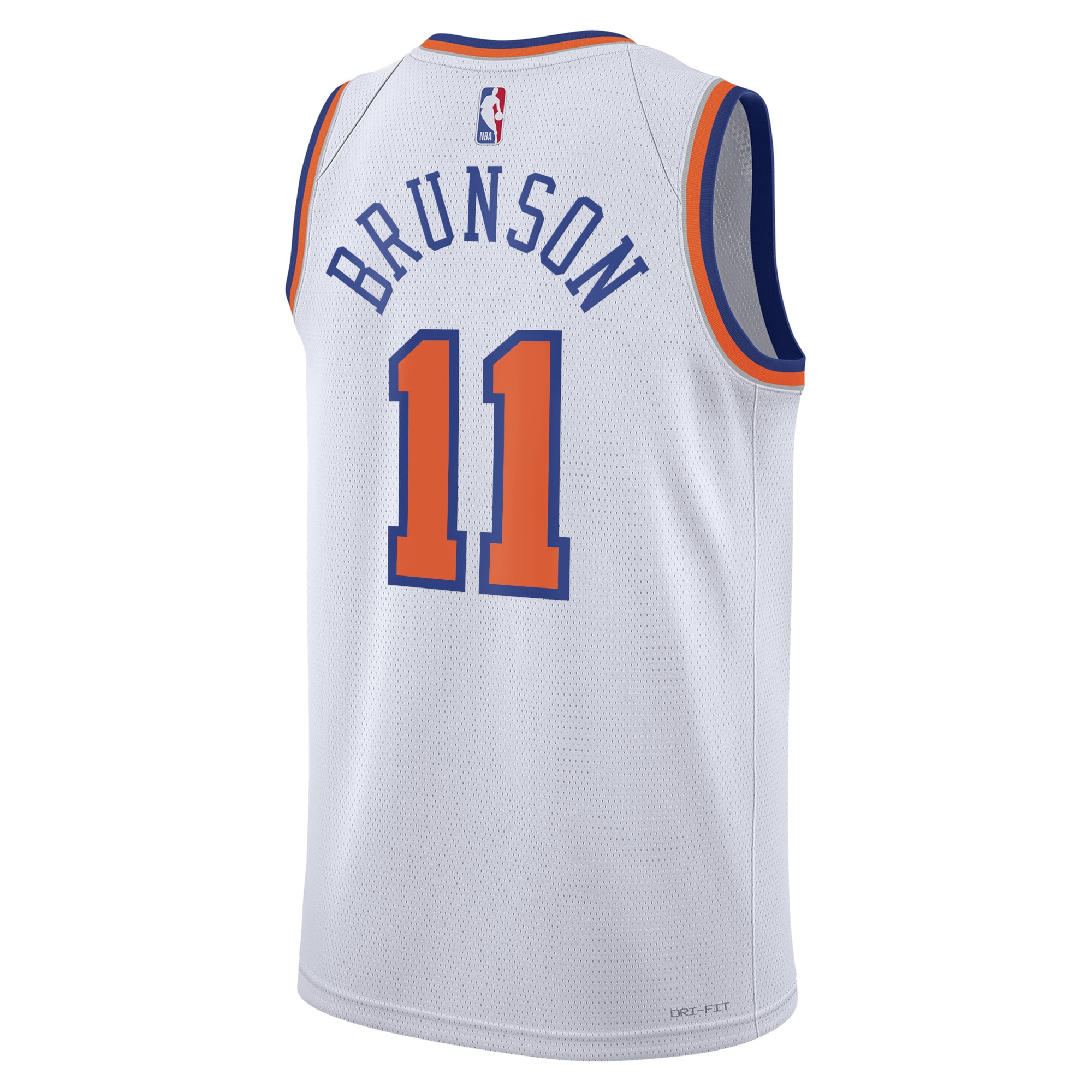 Alternative view of New York Knicks Association Edition Swingman Jersey - White - Jalen Brunson - Unisex - JS756 