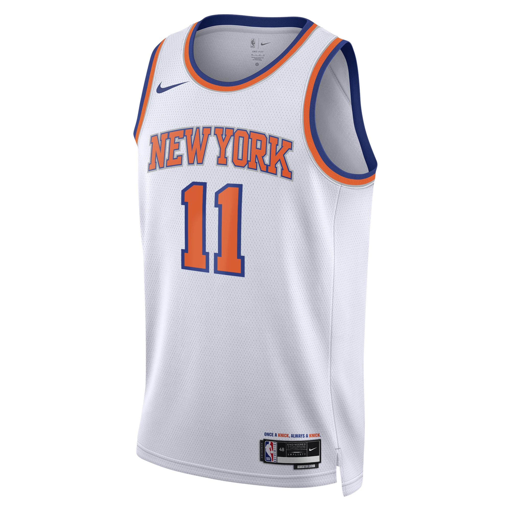 New York Knicks Association Edition Swingman Jersey - White - Jalen Brunson - Unisex - JS756 