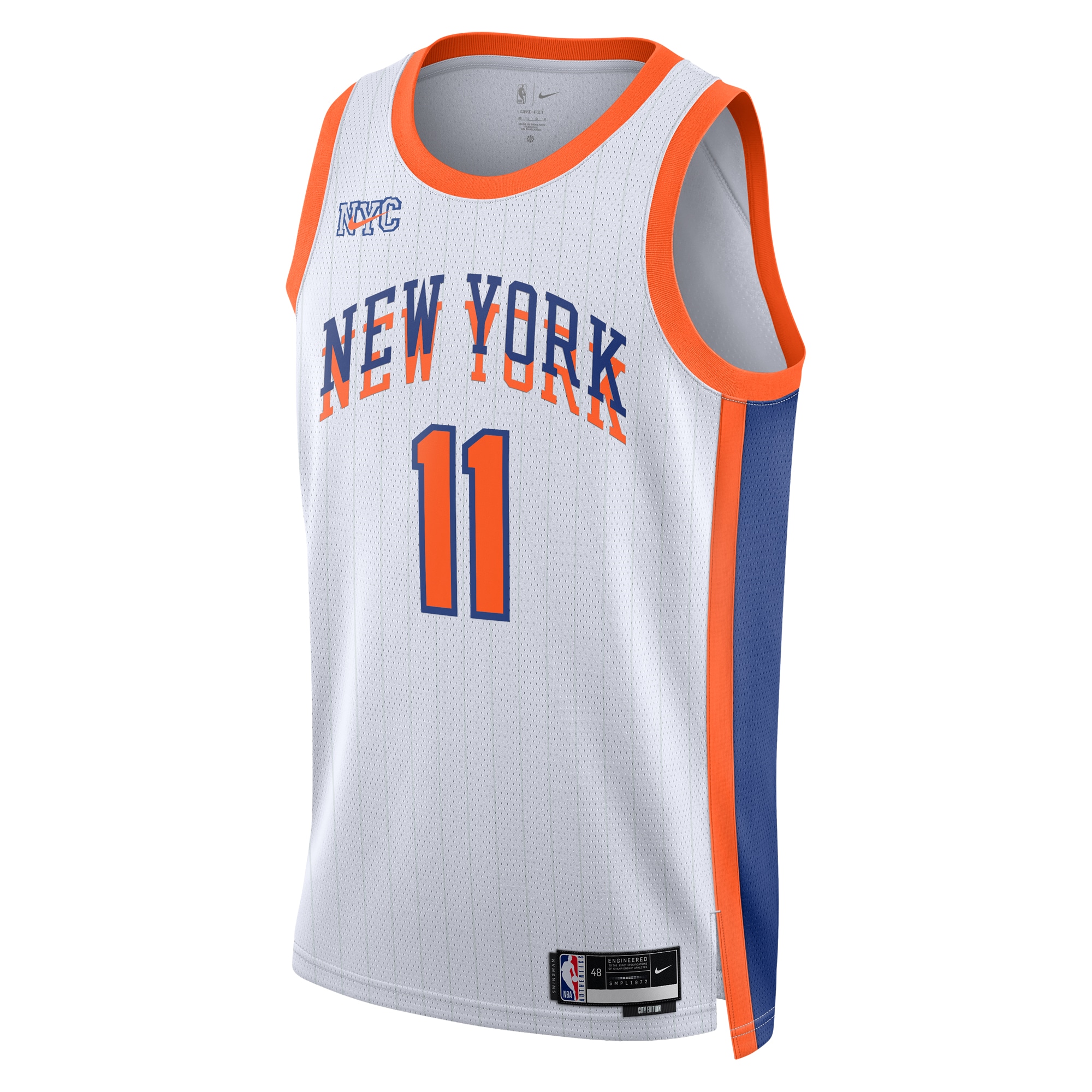 New York Knicks City Edition Swingman Jersey 2024 - White - Jalen Brunson - Unisex - JS394 