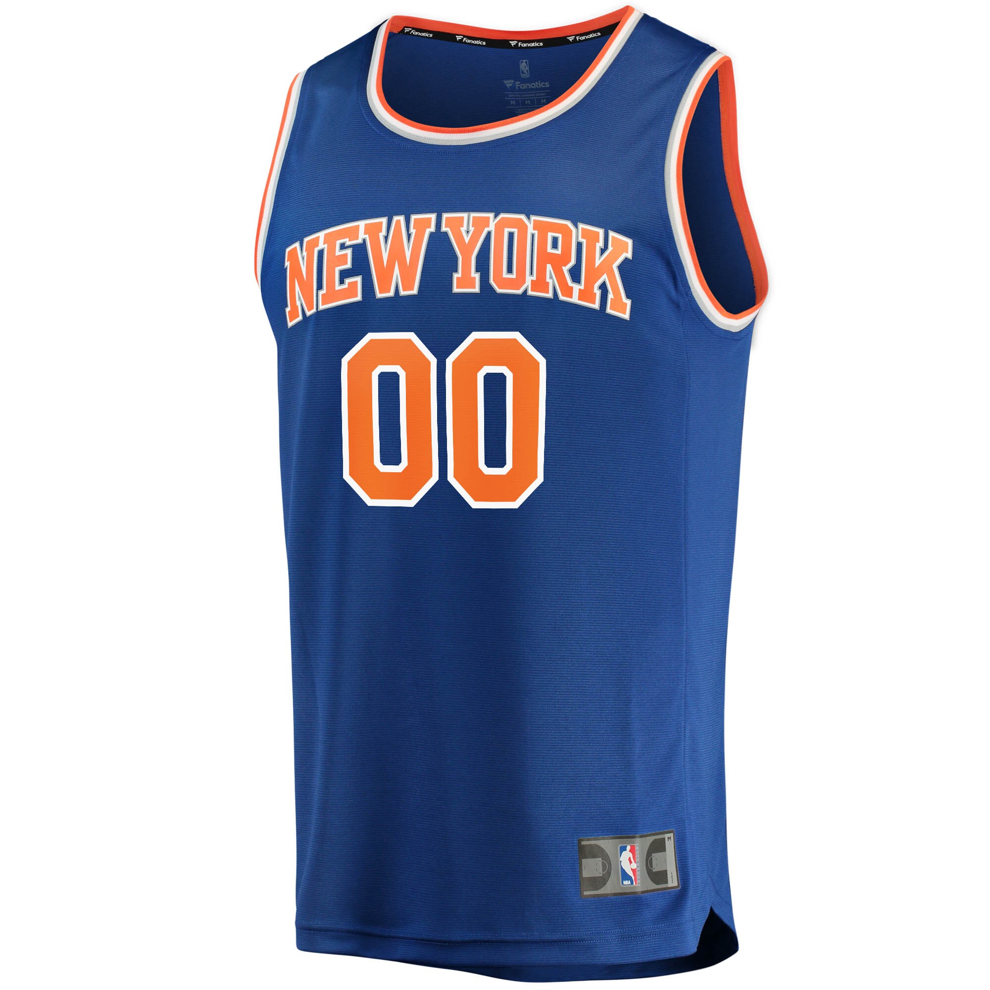 Alternative view of New York Knicks Fanatics Fast Break Custom Replica Jersey Blue - Icon Edition