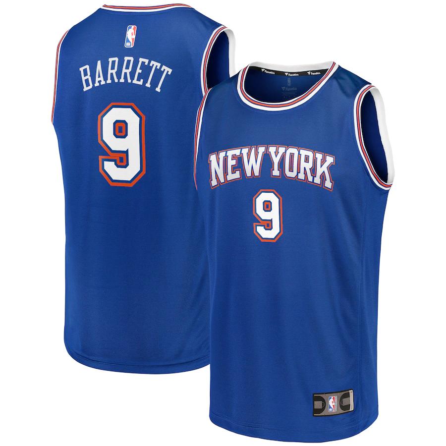 New York Knicks Fanatics Fast Break Team Replica Jersey Statement Edition - Royal Color