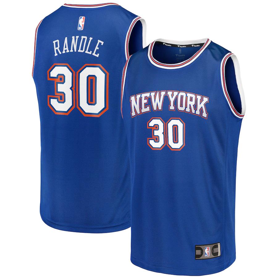 New York Knicks Fanatics Fast Break Team Replica Jersey Statement Edition - Royal