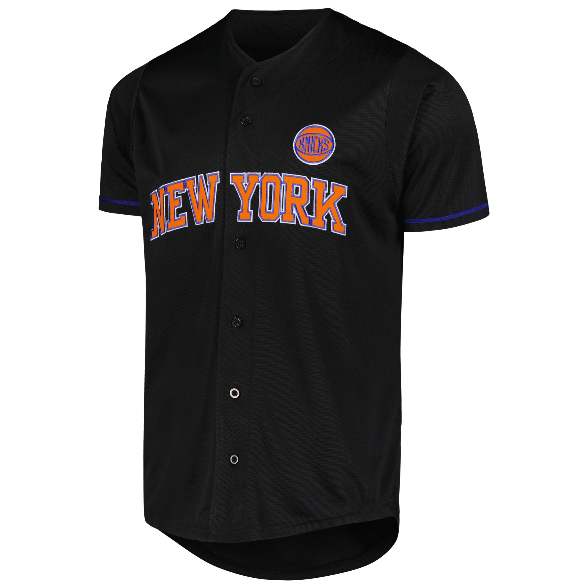 Alternative view of New York Knicks Fanatics Pop Baseball Jersey - Black
