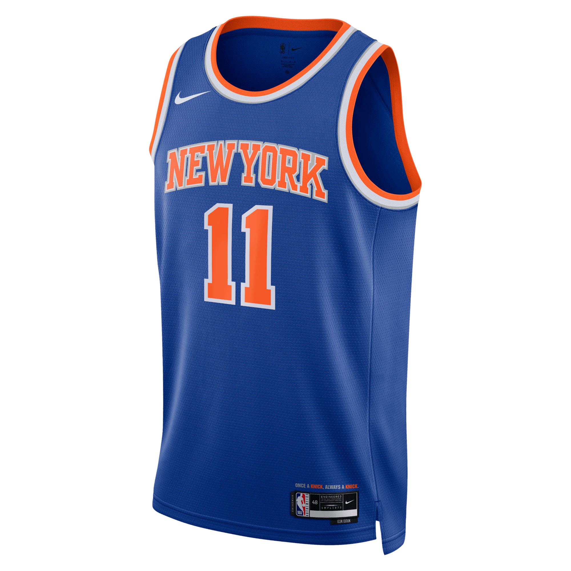 New York Knicks Icon Edition Swingman Jersey - Blue - Jalen Brunson - Unisex - JS989 