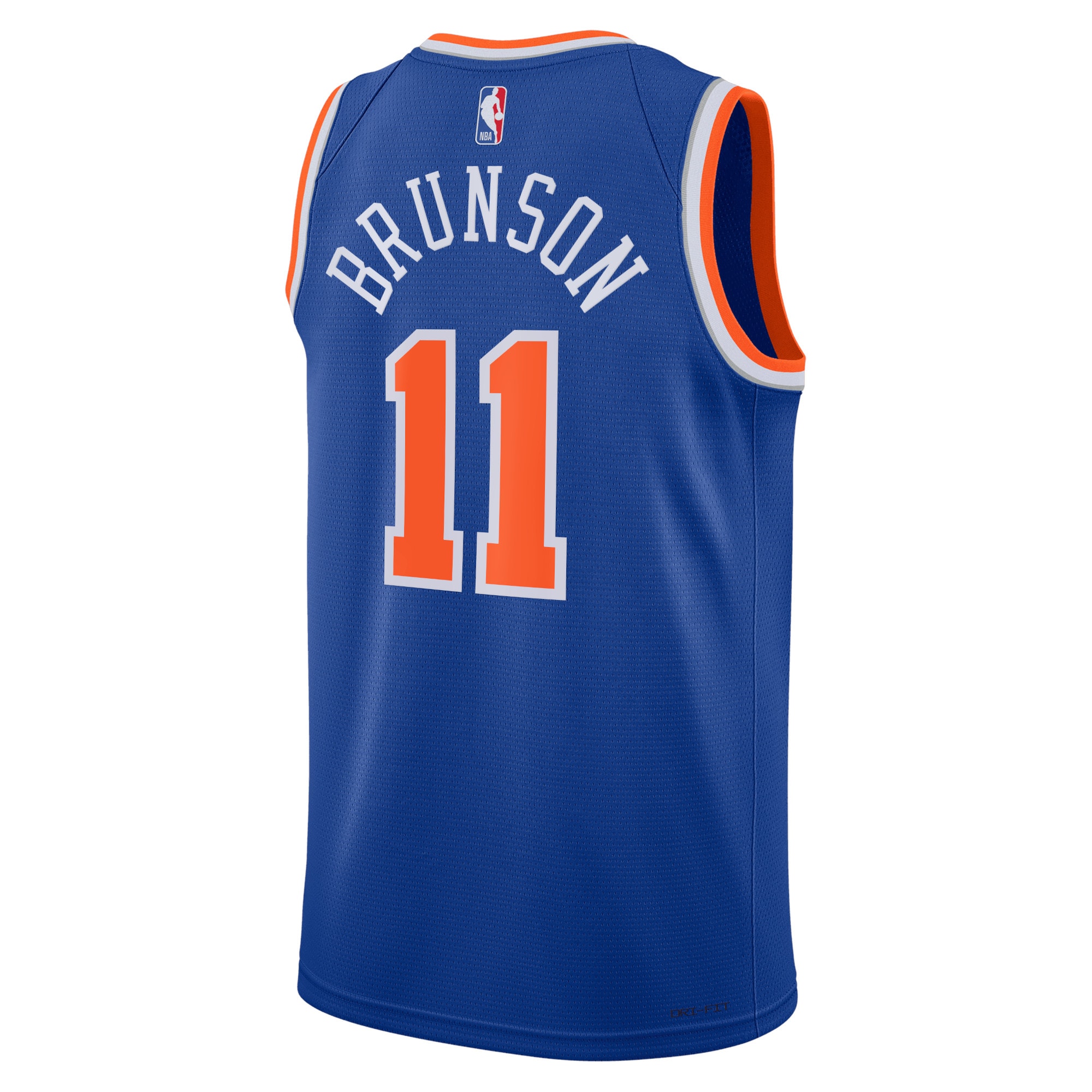 Alternative view of New York Knicks Icon Edition Swingman Jersey - Blue - Jalen Brunson - Unisex - JS989 