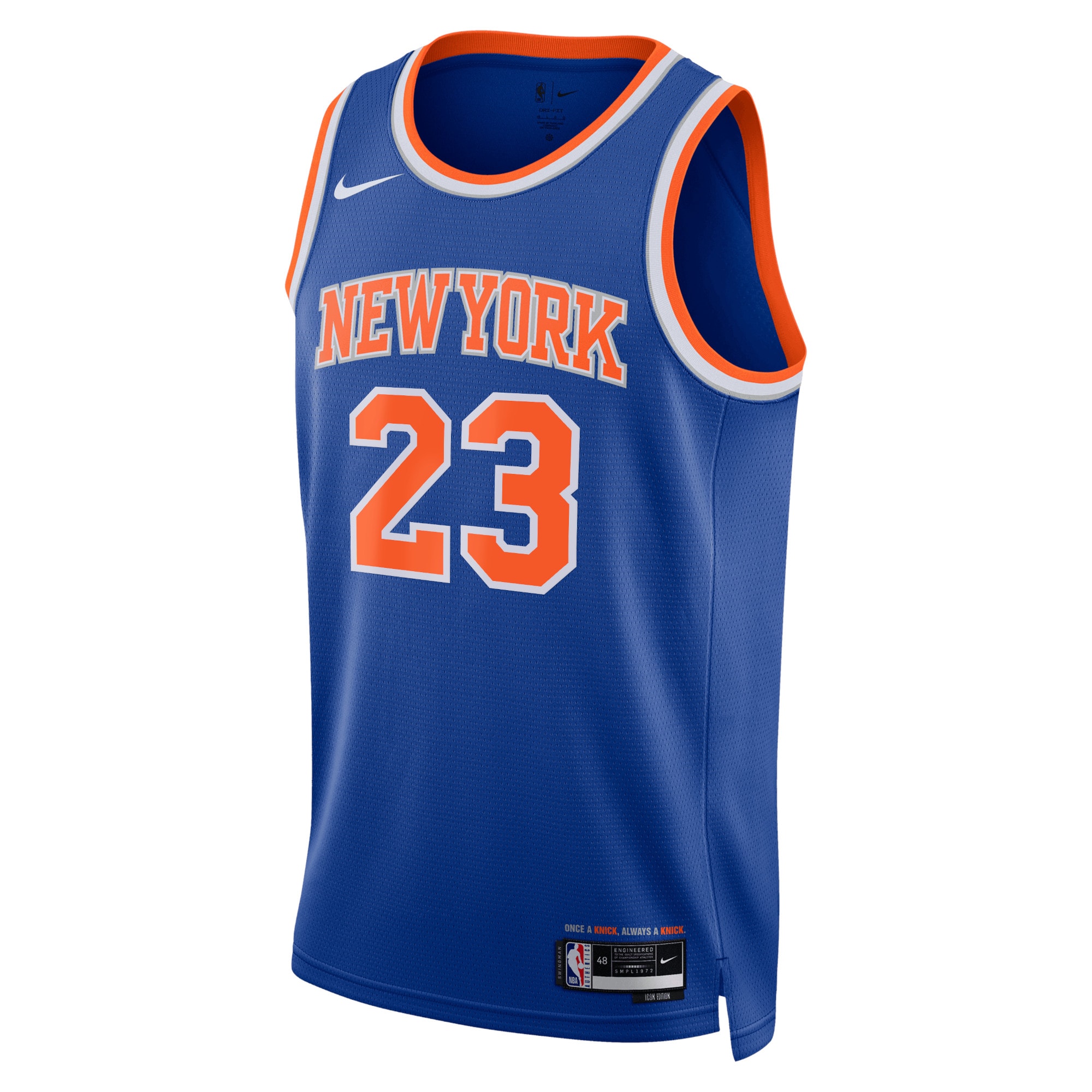 New York Knicks Icon Edition Swingman Jersey - Blue - Mitchell Robinson - Unisex - JS687 