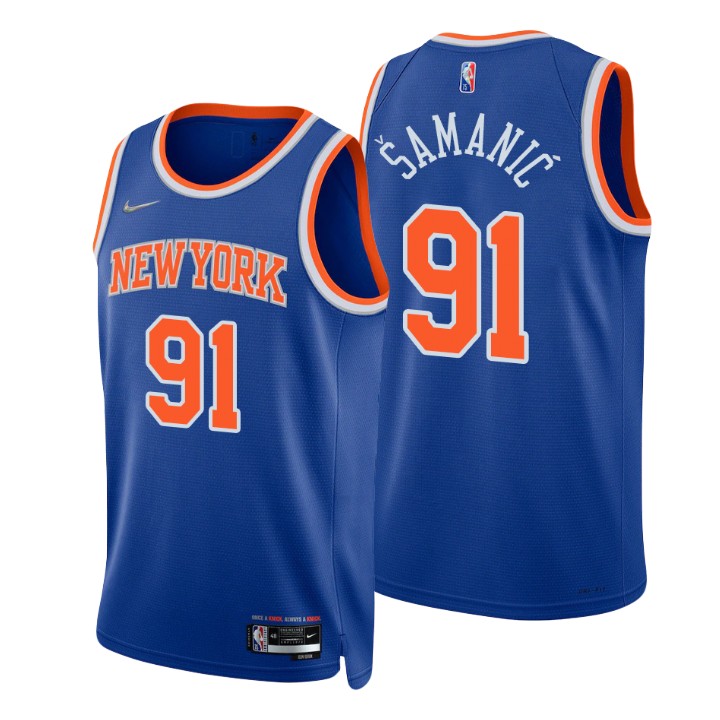 New York Knicks Luka Samanic 75th Anniversary Diamond Jersey Icon