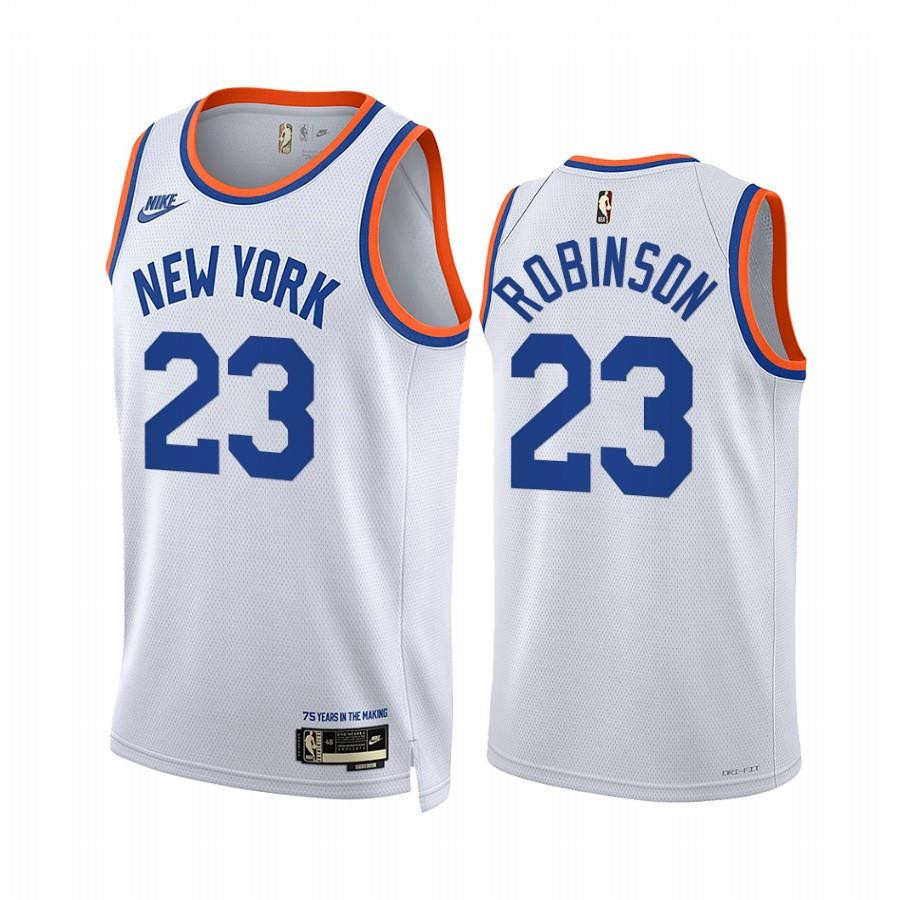New York Knicks Mitchell Robinson 23 White Year Zero Classic Edition Jersey - Men Jersey - JS965 