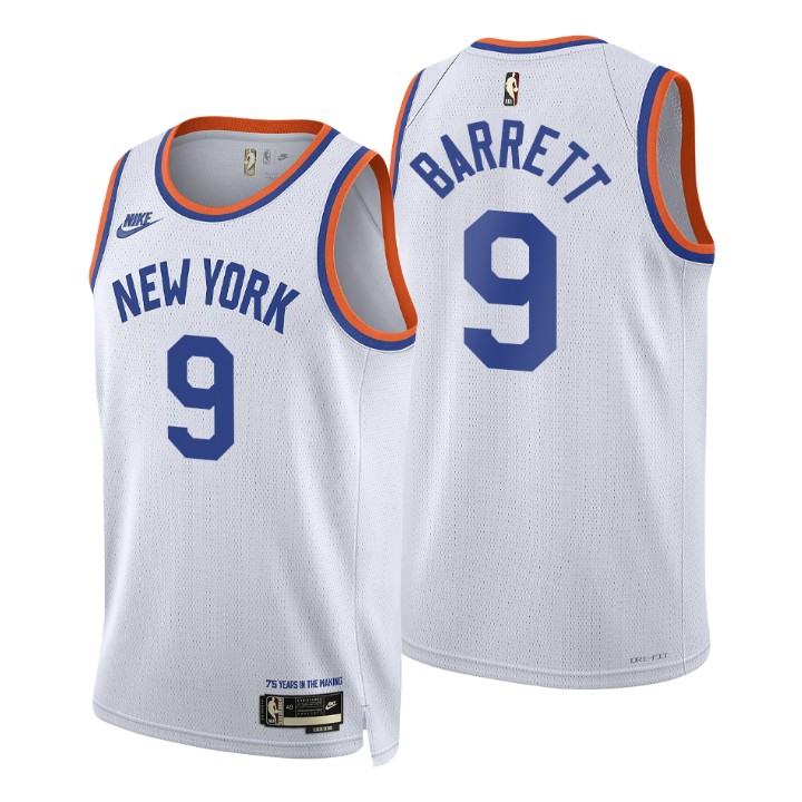 New York Knicks Rj Barrett 2021-22 75th Anniversary Classic Edition Year Zero Jersey