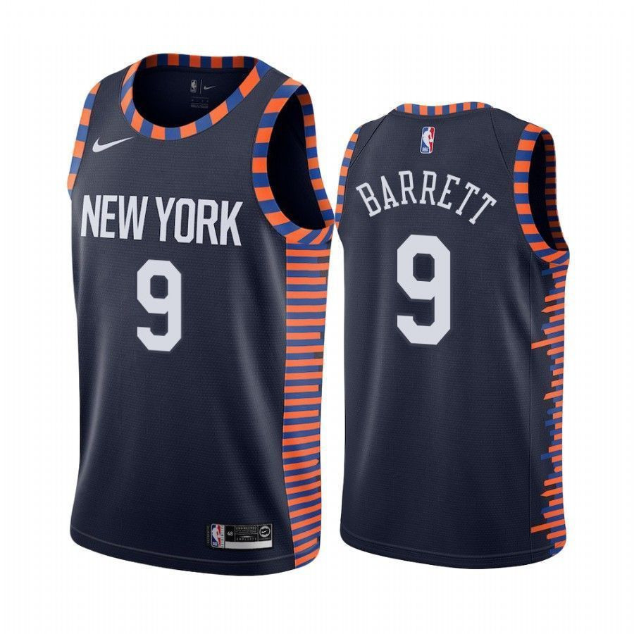 New York Knicks Rj Barrett 9 City Men's Jersey - JS302 