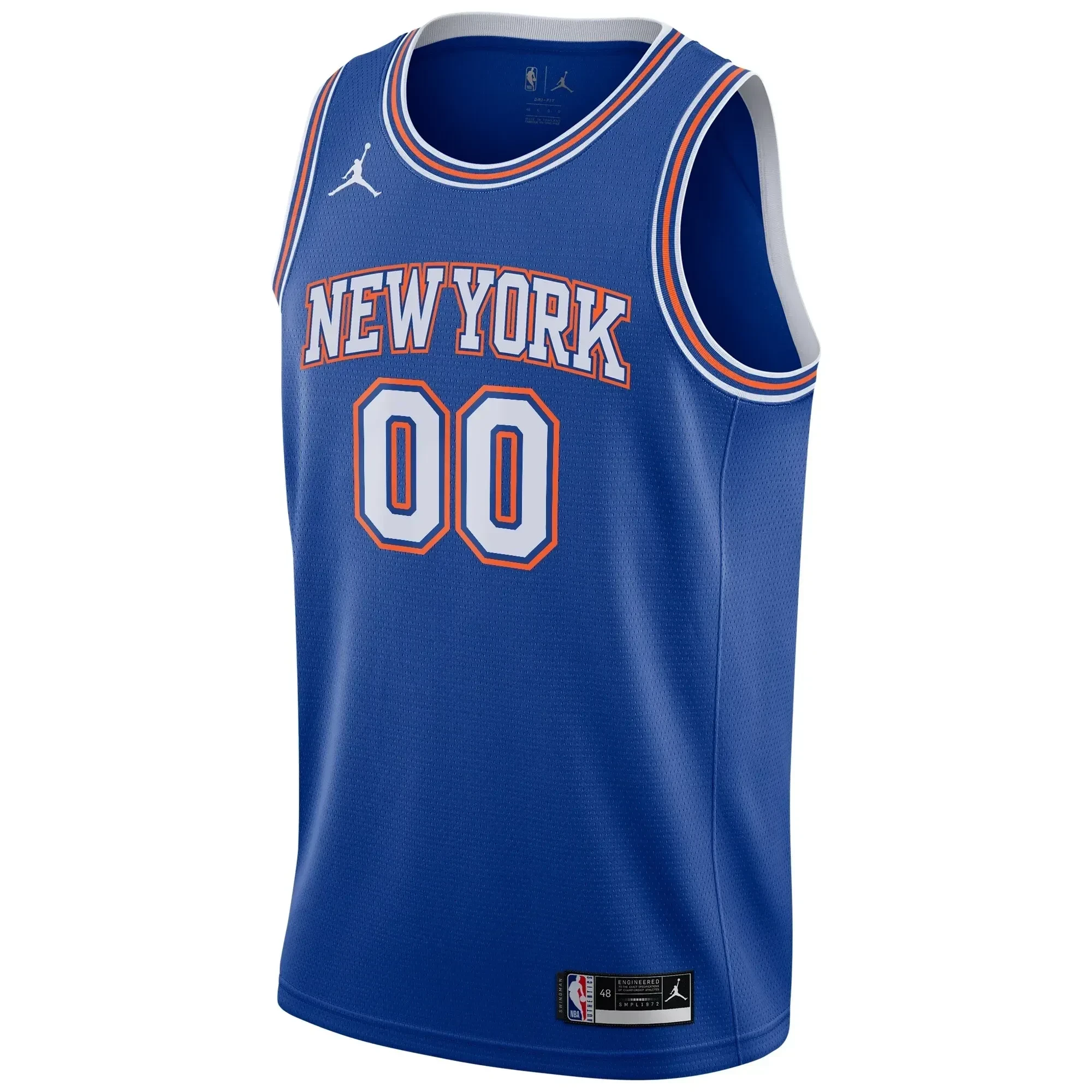Alternative view of New York Knicks Swingman Custom Jersey - Statement Edition - Blue - JS914 