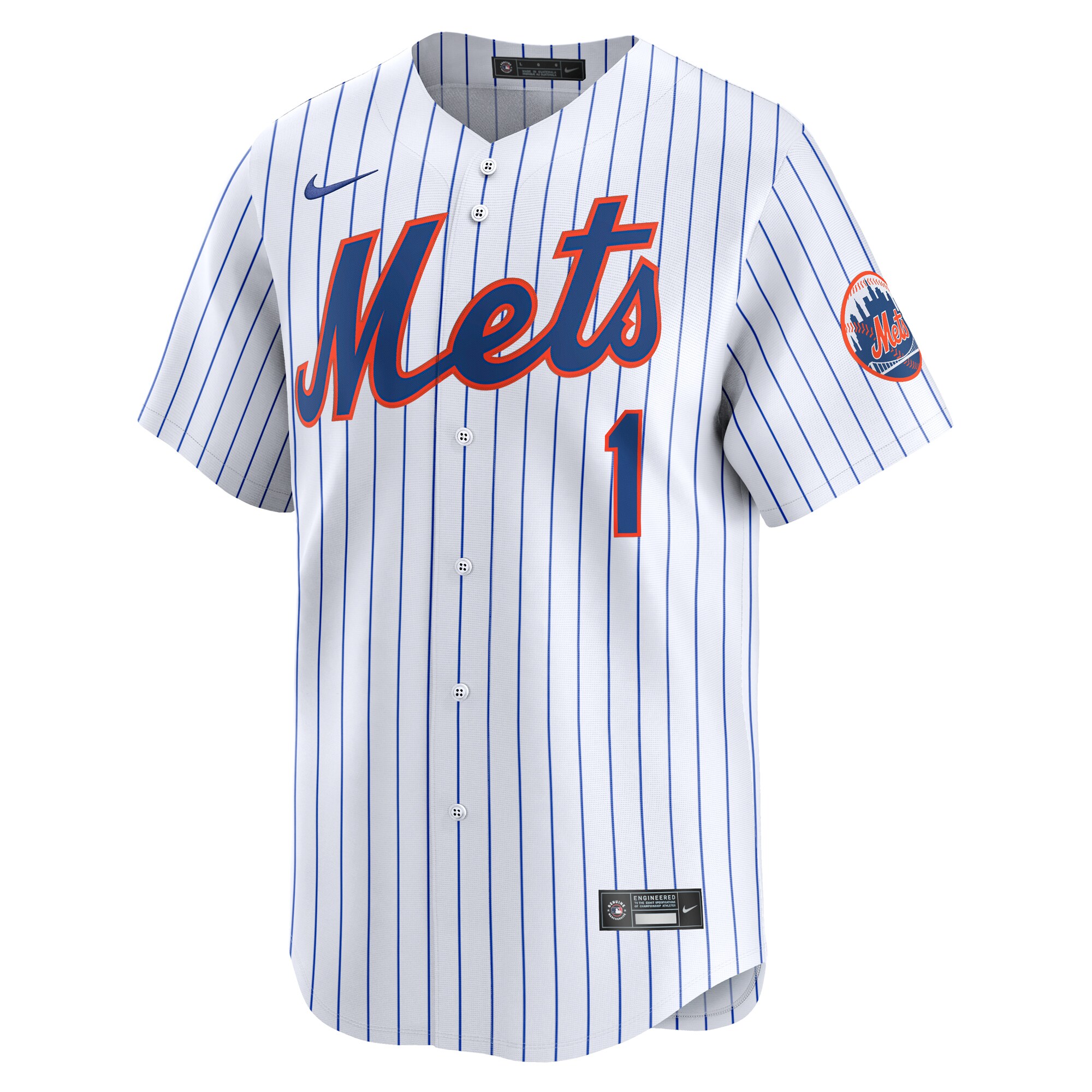 Alternative view of New York Mets #1 Dad Home Limited Jersey - White