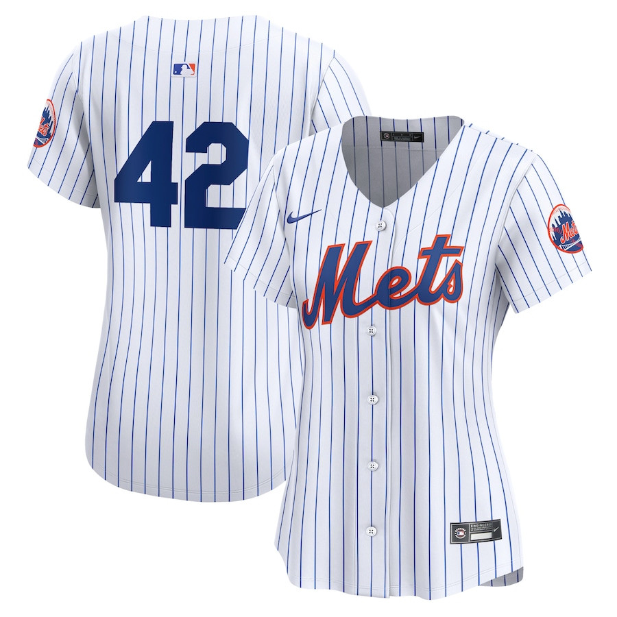 New York Mets 2024 Jackie Robinson Day Home Limited Women Jersey - White 