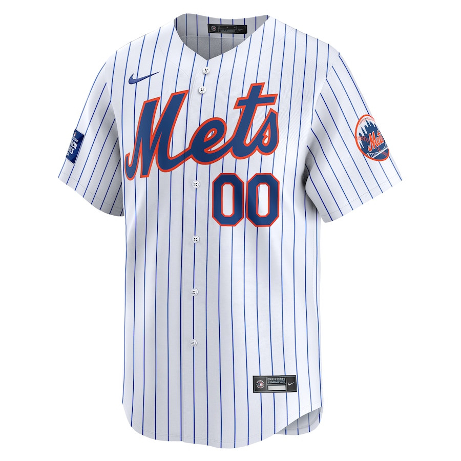 Alternative view of New York Mets 2024 MLB World Tour London Series Home Limited Custom Men Jersey - White 