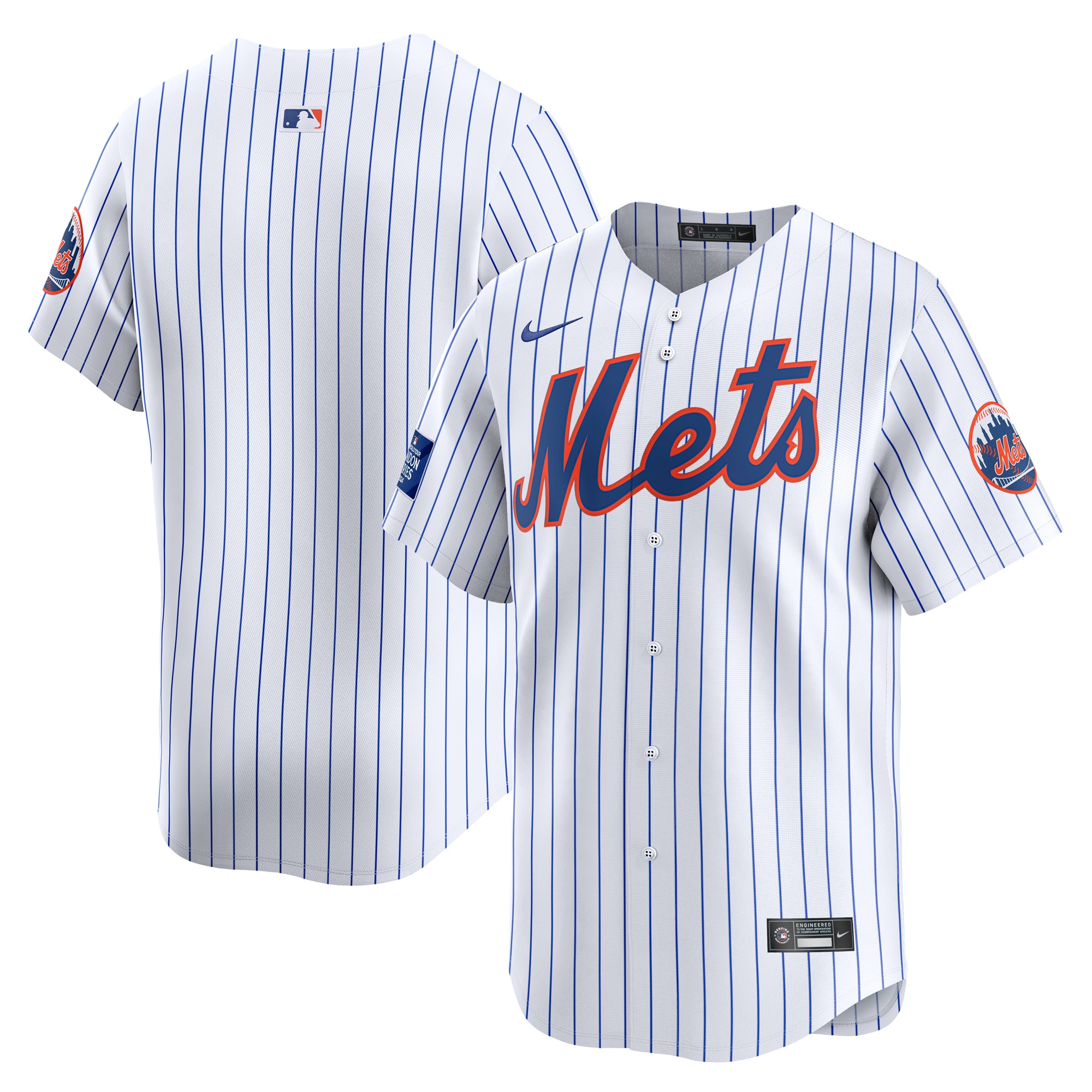 New York Mets 2024 Mlb World Tour London Series Home Limited JerseyÃƒâ€šÃ‚Â ÃƒÂ¢Ã¢â€šÂ¬Ã¢â‚¬Å“ White