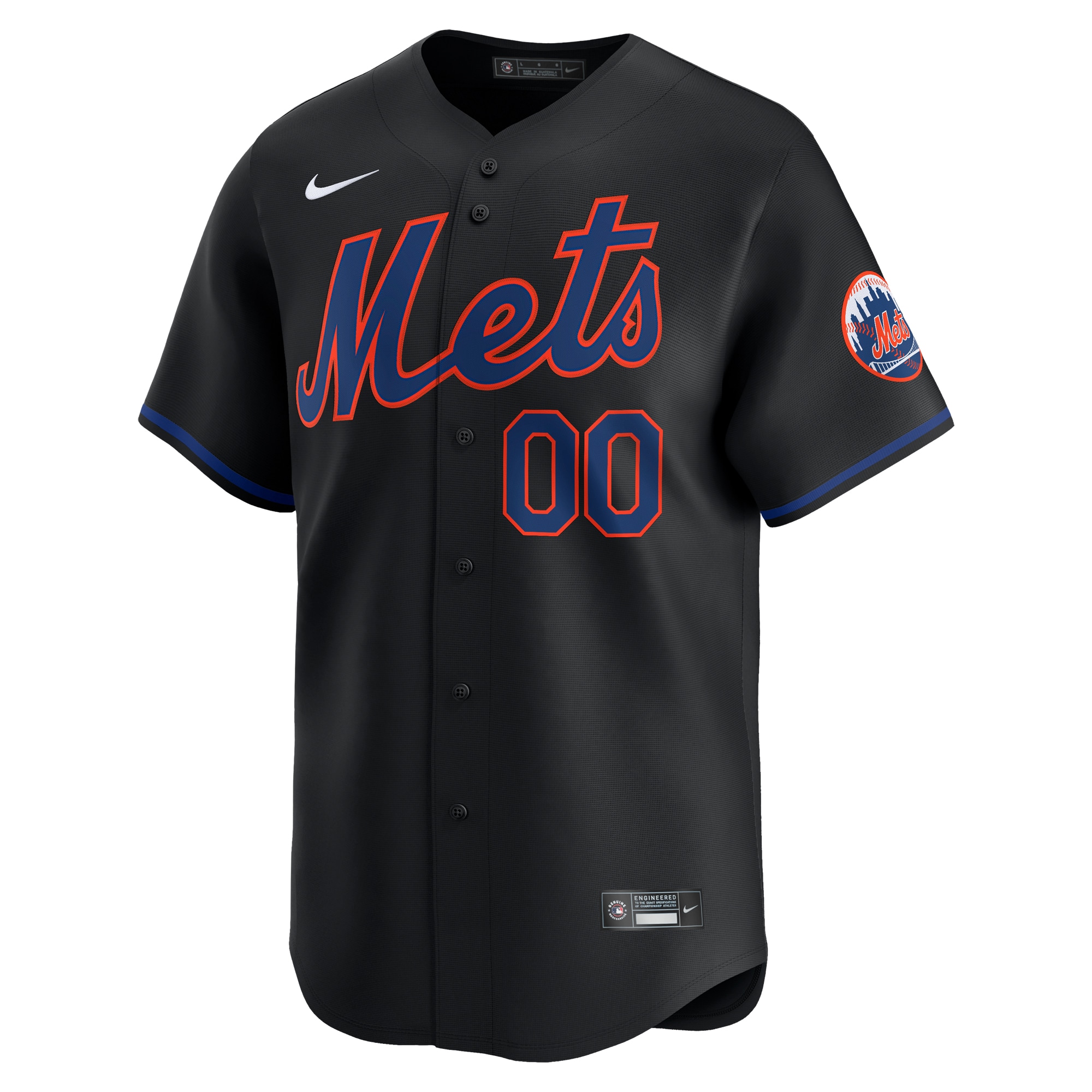 Alternative view of New York Mets Alternate Limited Custom JerseyÃƒâ€šÃ‚Â ÃƒÂ¢Ã¢â€šÂ¬Ã¢â‚¬Å“ Black