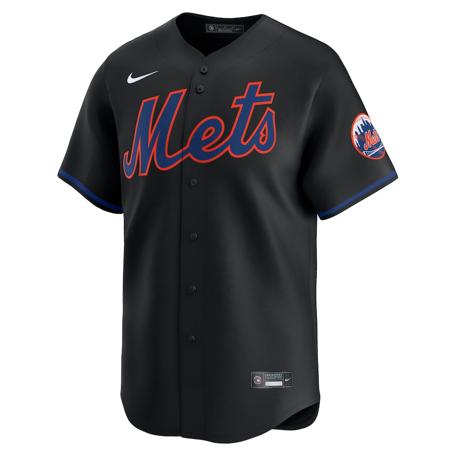 Alternative view of New York Mets Alternate Limited Men Jersey - Black 