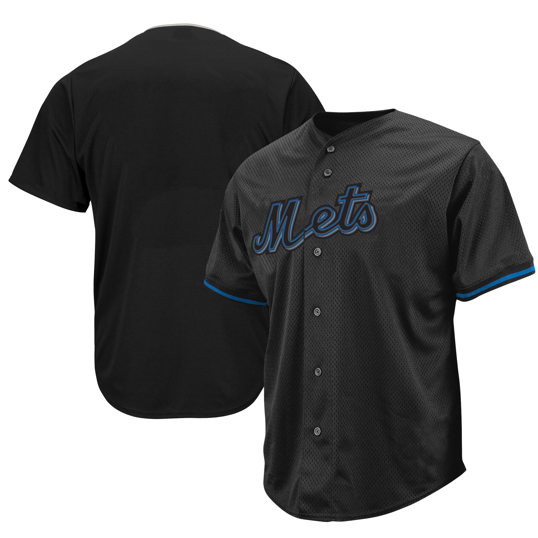 Alternative view of New York Mets Big & Tall Pop Fashion Jersey - Black