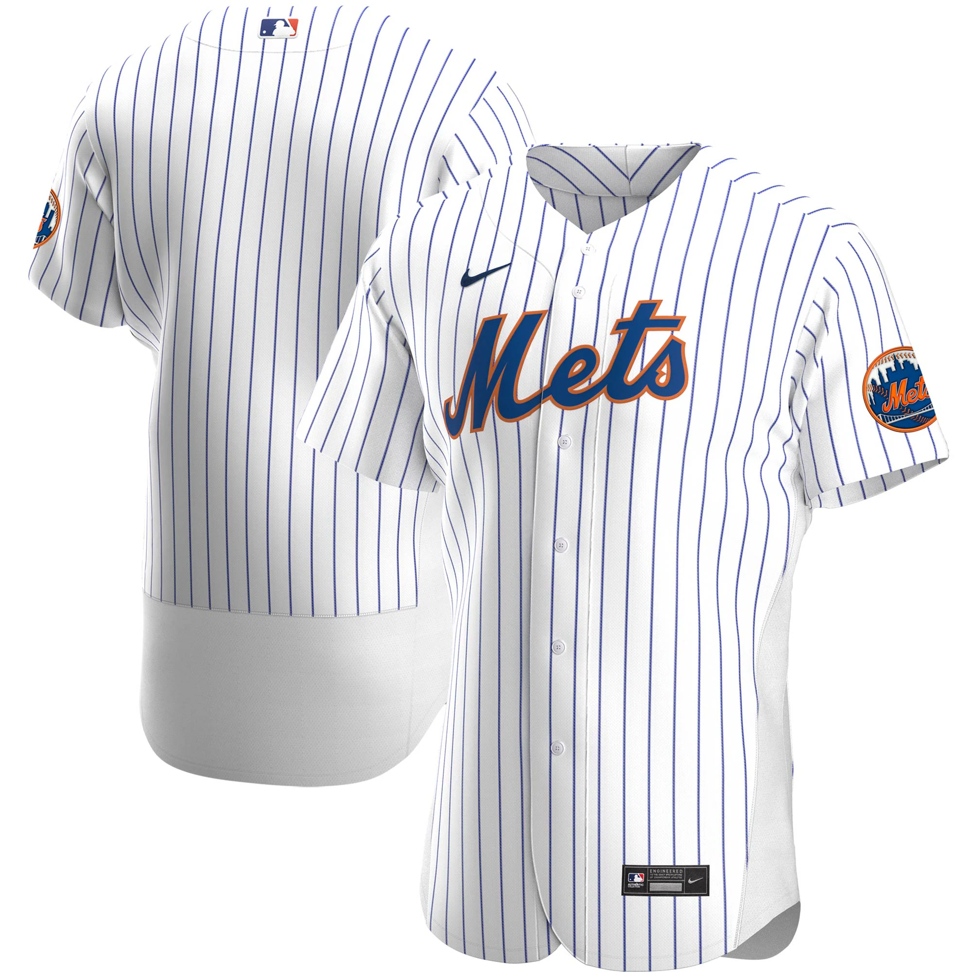 New York Mets Home Authentic Team Jersey – White