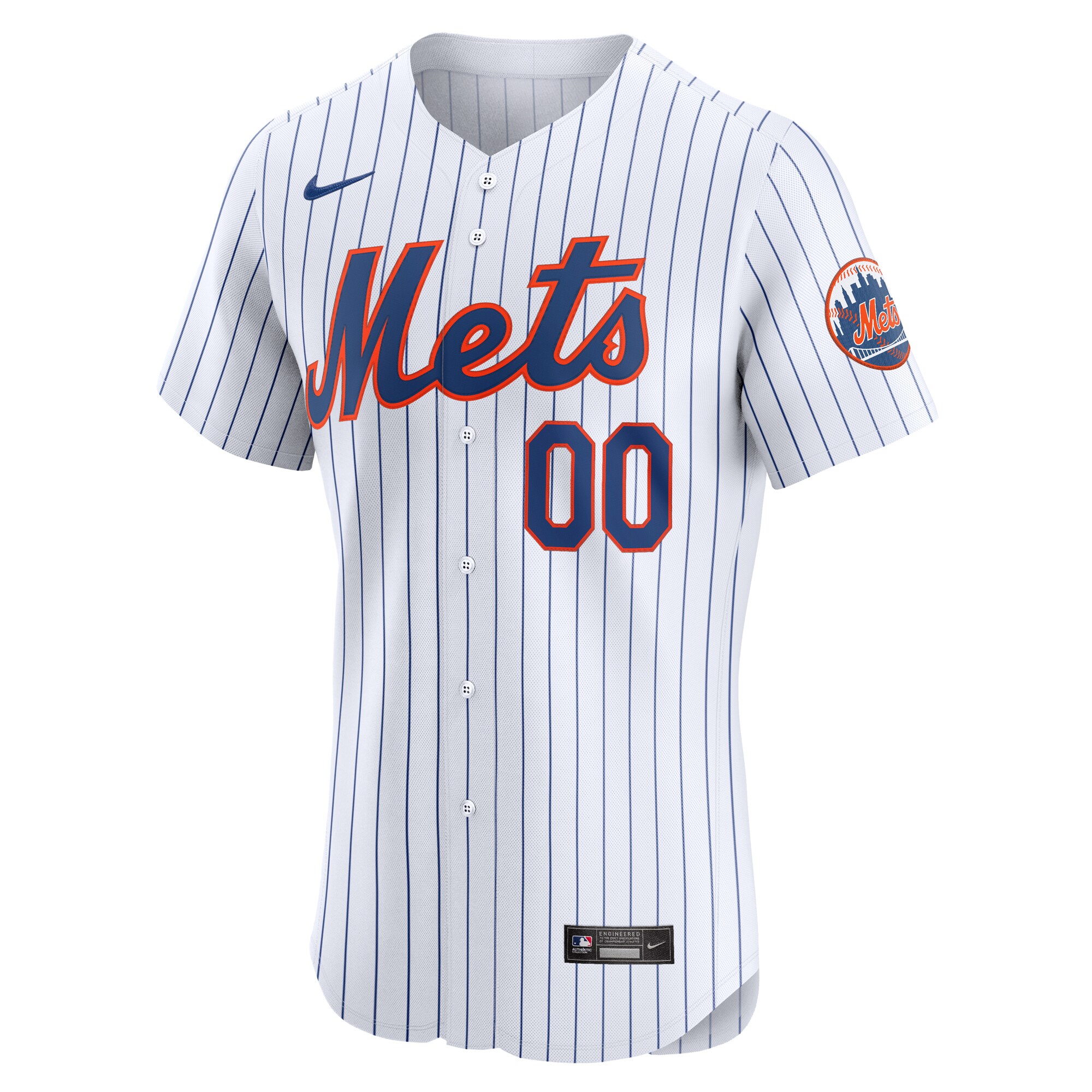 Alternative view of New York Mets Home Elite Custom Jersey - White