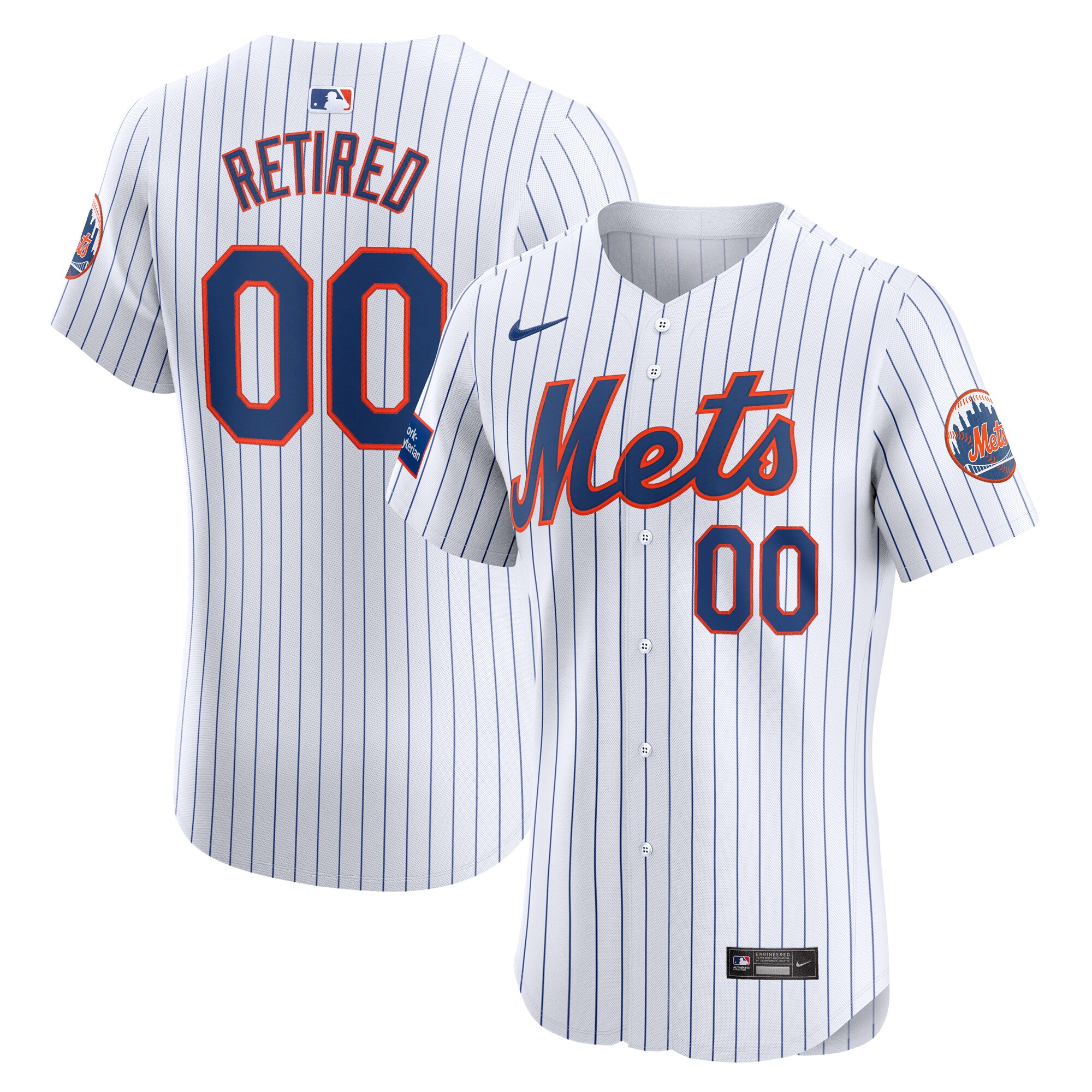New York Mets Home Elite Pick-a-player Retired Roster Patch Jersey - White