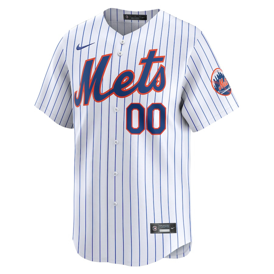 Alternative view of New York Mets Home Limited Custom YOUTH Jersey - White 