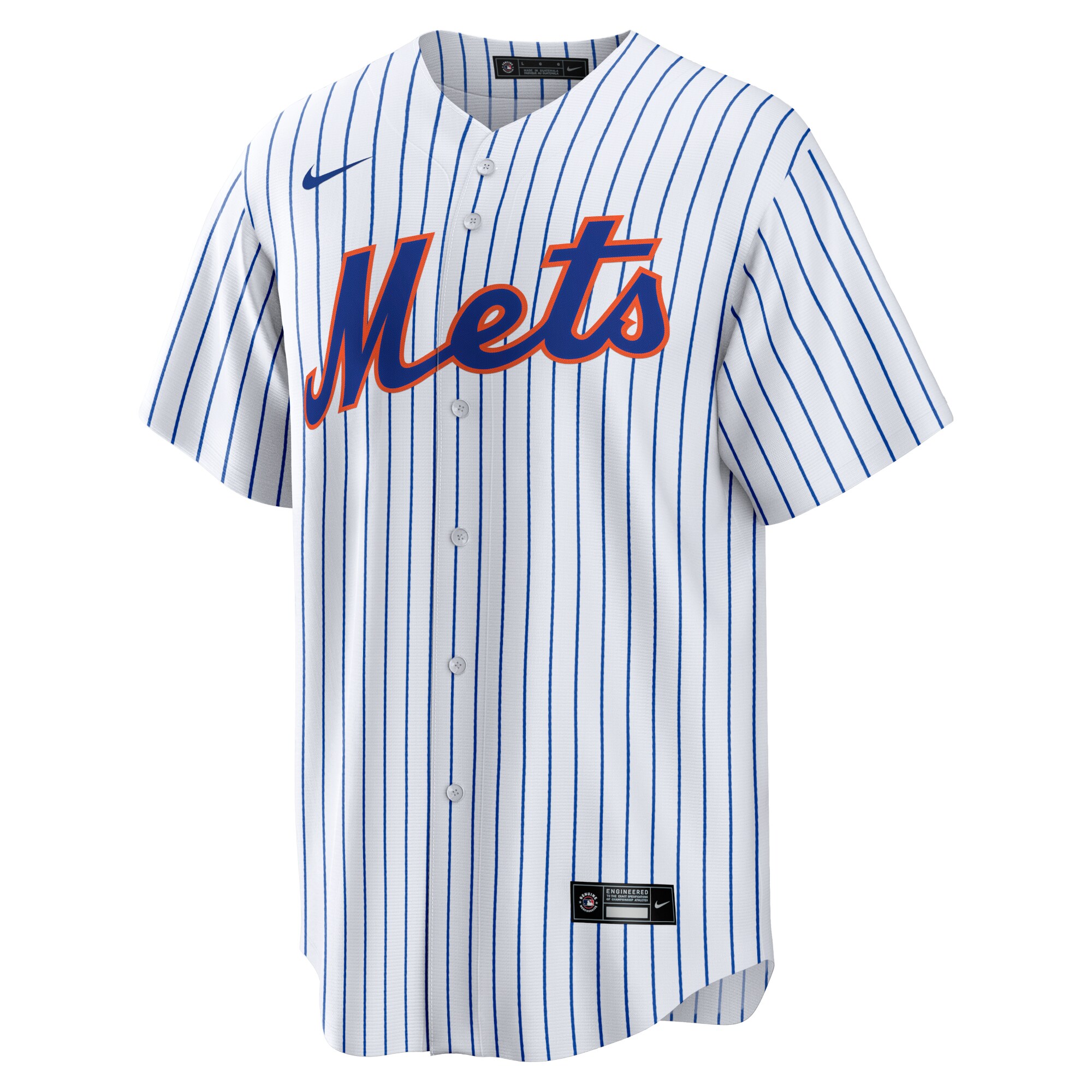 Alternative view of New York Mets Home Replica Team Jersey – White