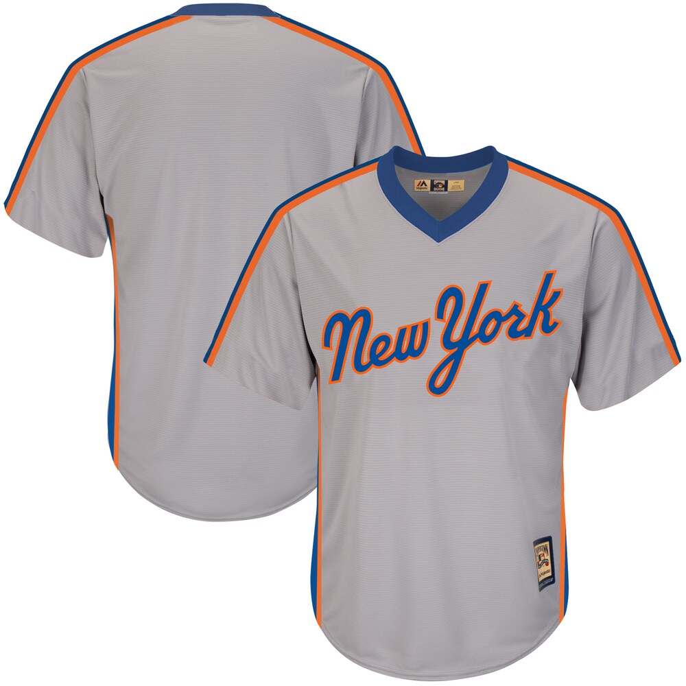New York Mets Majestic Road Cooperstown Cool Base Team Jersey - Gray